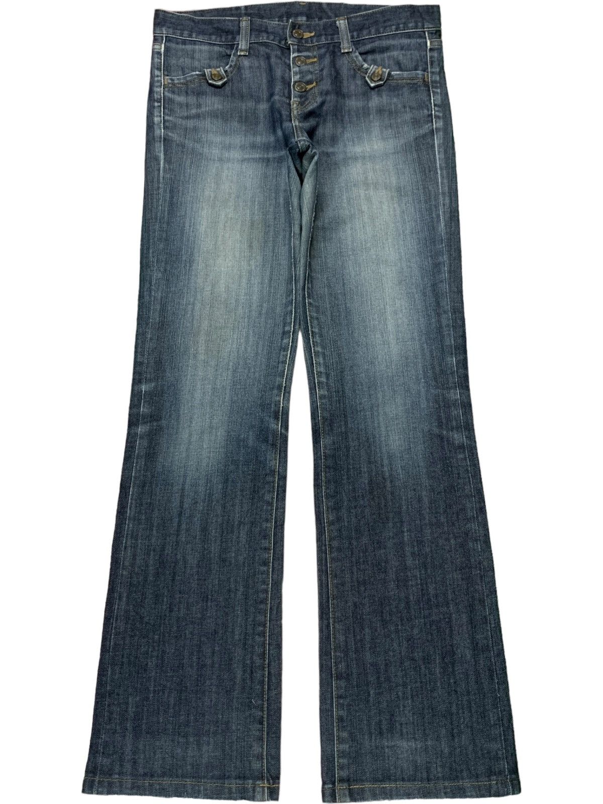 Japanese Brand × Vintage Vintage Japanese Brand Button Fly Faded Wash Bootcut Jeans Size 33" - 1 Thumbnail