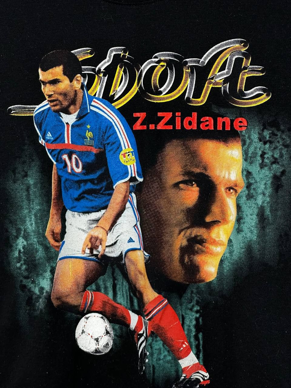 Vintage Vintage Zidane Retro Memorial Black 90s T Shirt Size US M / EU 48-50 / 2 - 4 Thumbnail