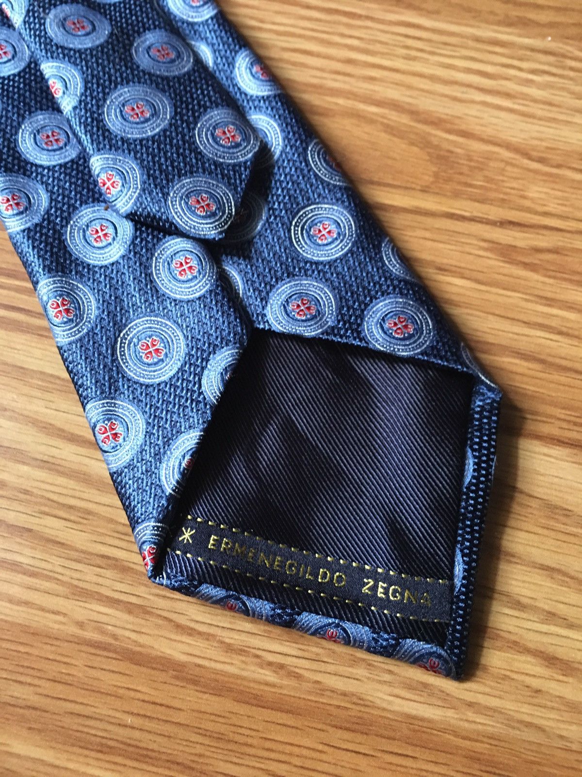 Ermenegildo Zegna Ermenegildo Zegna Blue Designer Silk Mens Tie Size ONE SIZE - 3 Thumbnail