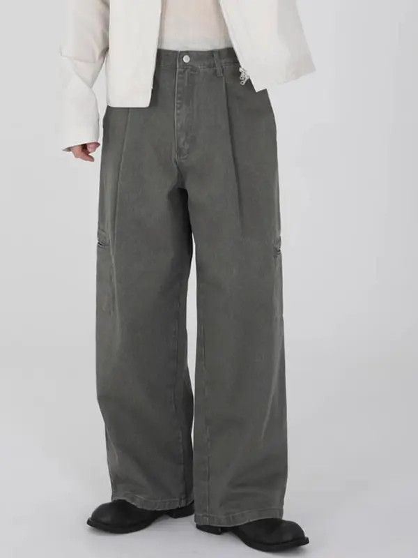 Jean Matsumoto x oue Blue Wide Leg Flare Denim Jeans Size US 32 / EU 48 - 1 Thumbnail
