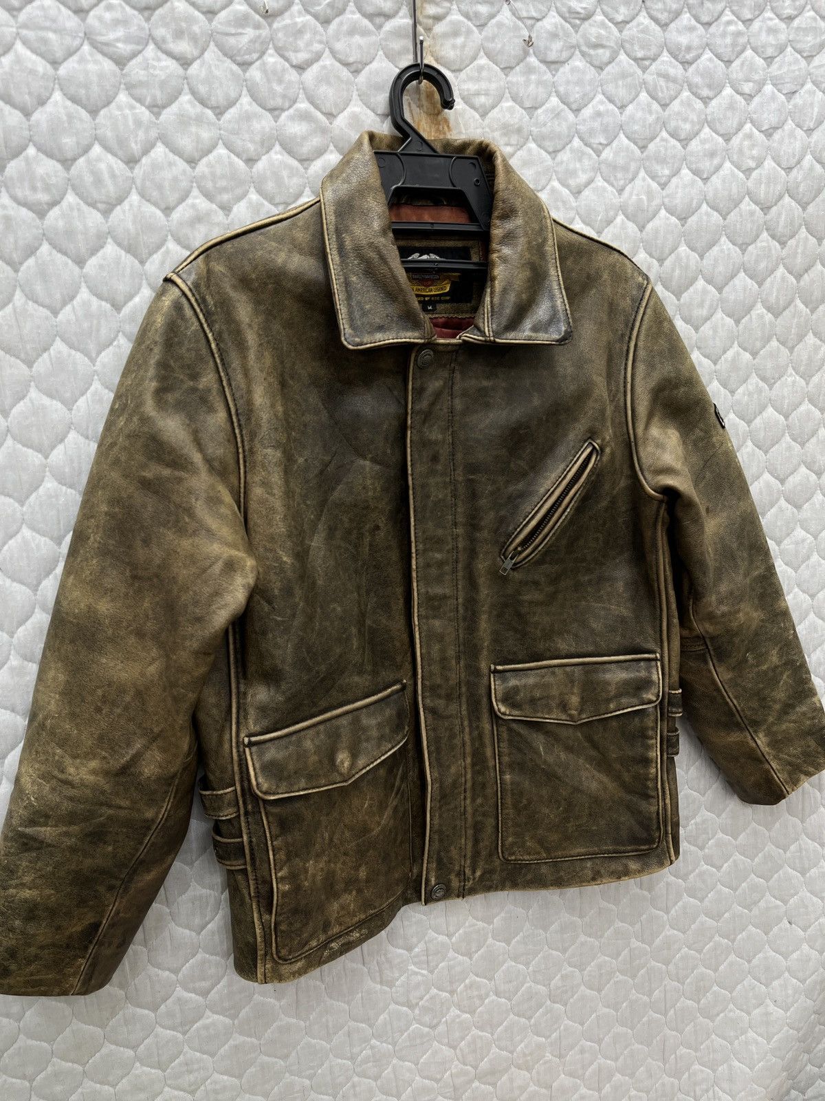 Harley Davidson 🔥🔥🔥STEALS VTG HARLEY DAVIDSON PATINA LEATHER JACKET Size US M / EU 48-50 / 2 - 3 Thumbnail