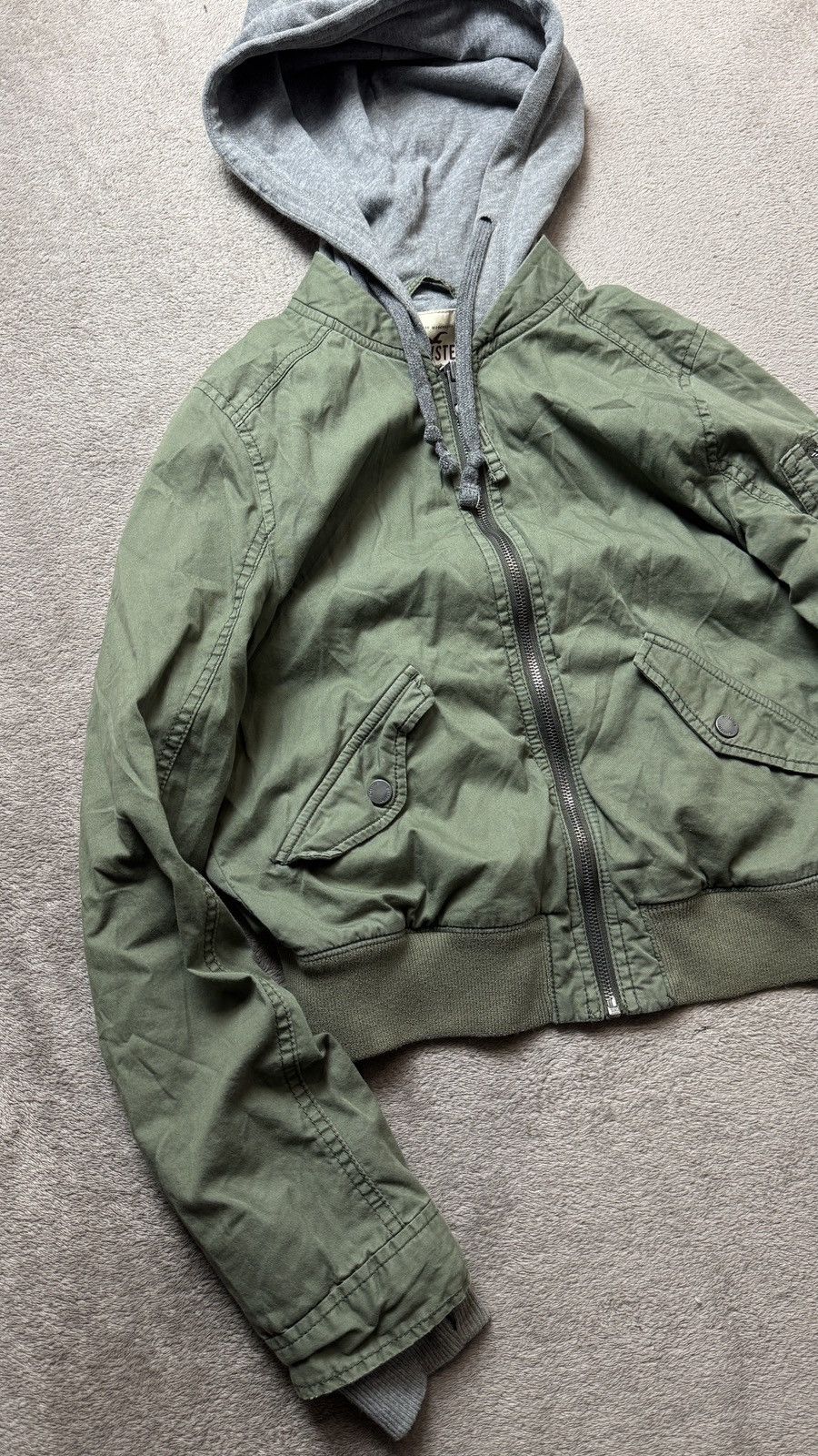 Japanese Brand Hollister Zip Hood Bomber Jacket LGB miss sixty kapital Size S / US 4 / IT 40 - 2 Thumbnail