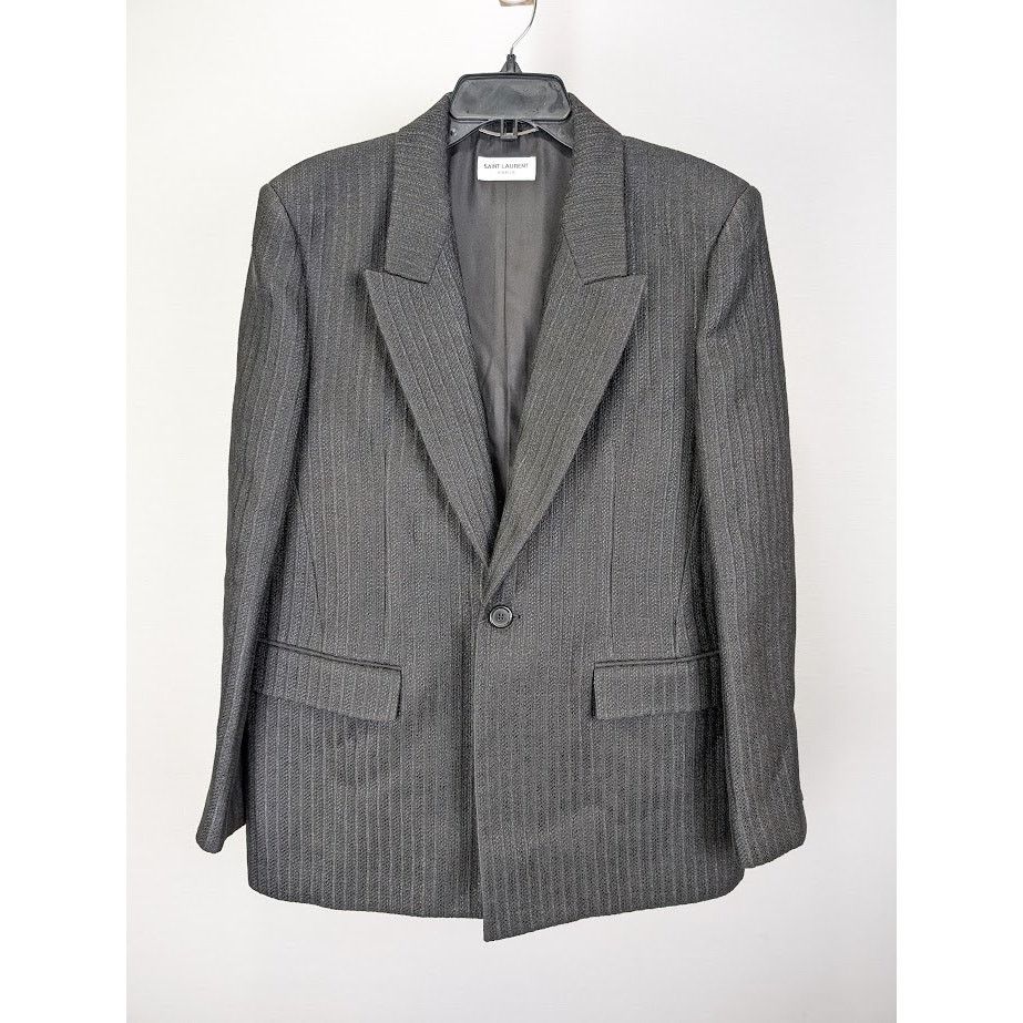 Saint Laurent Paris o1rshd1 Blazer in Black Size US L / EU 52-54 / 3 - 1 Thumbnail