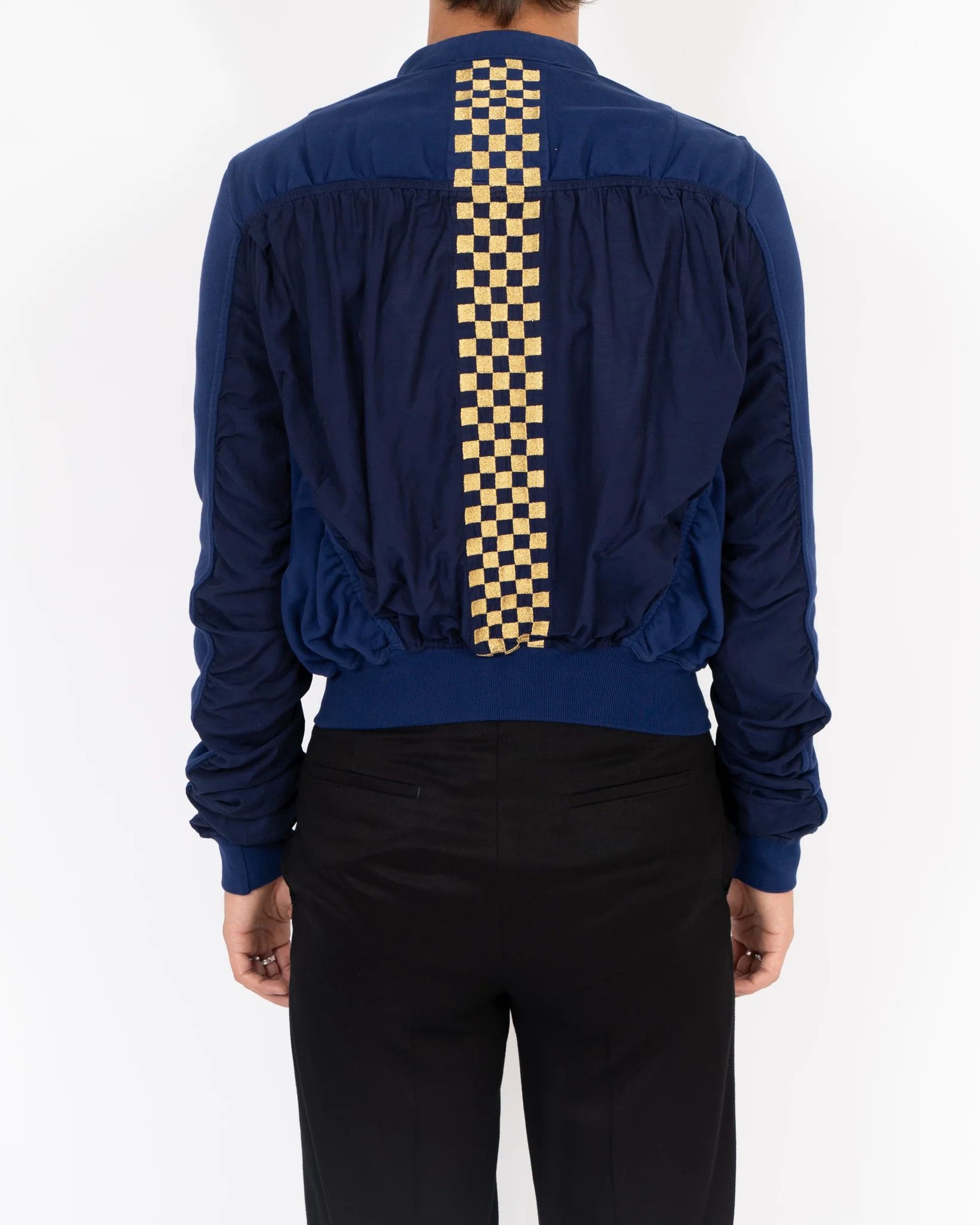 Haider Ackermann FW19 Blue Checkered Embroidery Bomber Size US XS / EU 42 / 0 - 5 Thumbnail