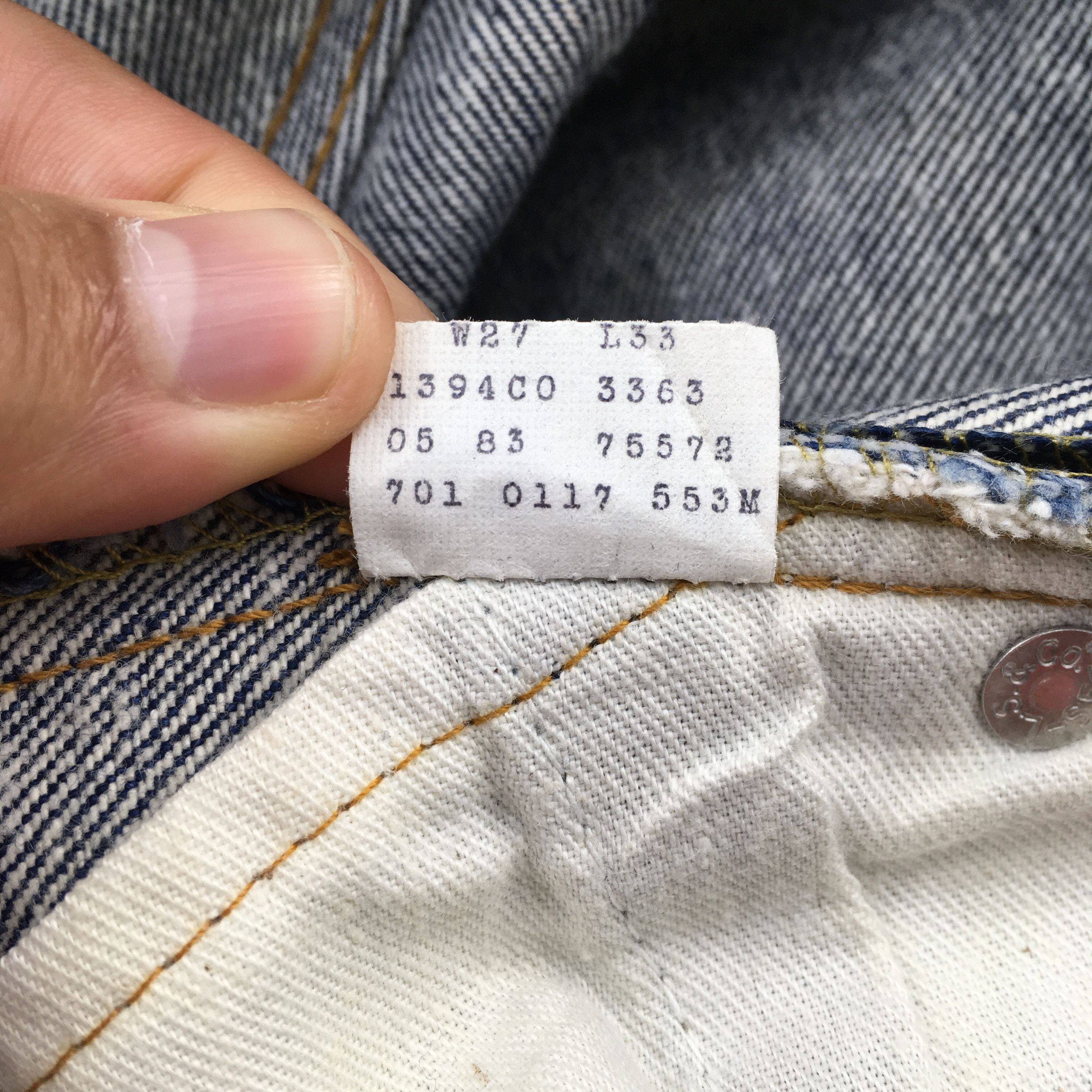 Levi's Size 25x29 Vintage 90s Levi's 701-0117 Student Jeans S450 Size 25" / US 0 / IT 36 - 14 Thumbnail