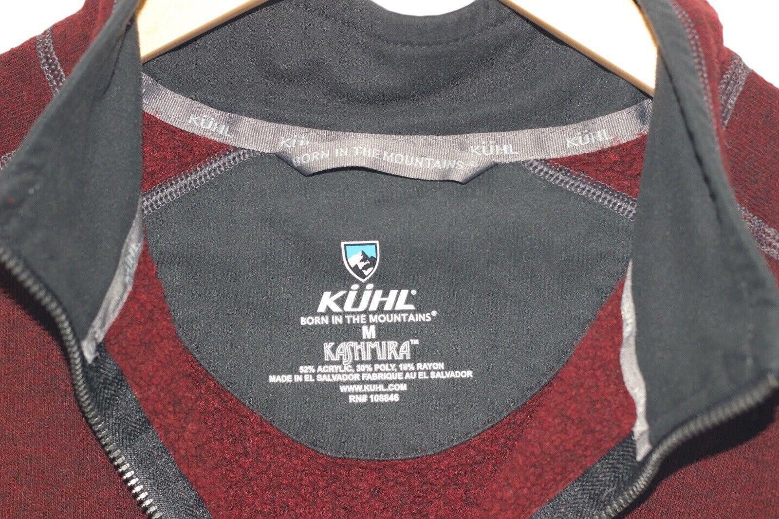Kuhl KUHL Mens Revel 1/4 Zip Sweater Kashmira Pullover Red Gray M Size US M / EU 48-50 / 2 - 6 Thumbnail