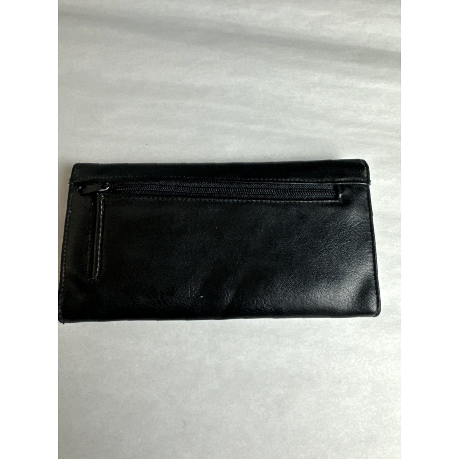Vintage VINTAGE Black Leather Bi Fold Clutch Wallet Women Size ONE SIZE - 2 Thumbnail