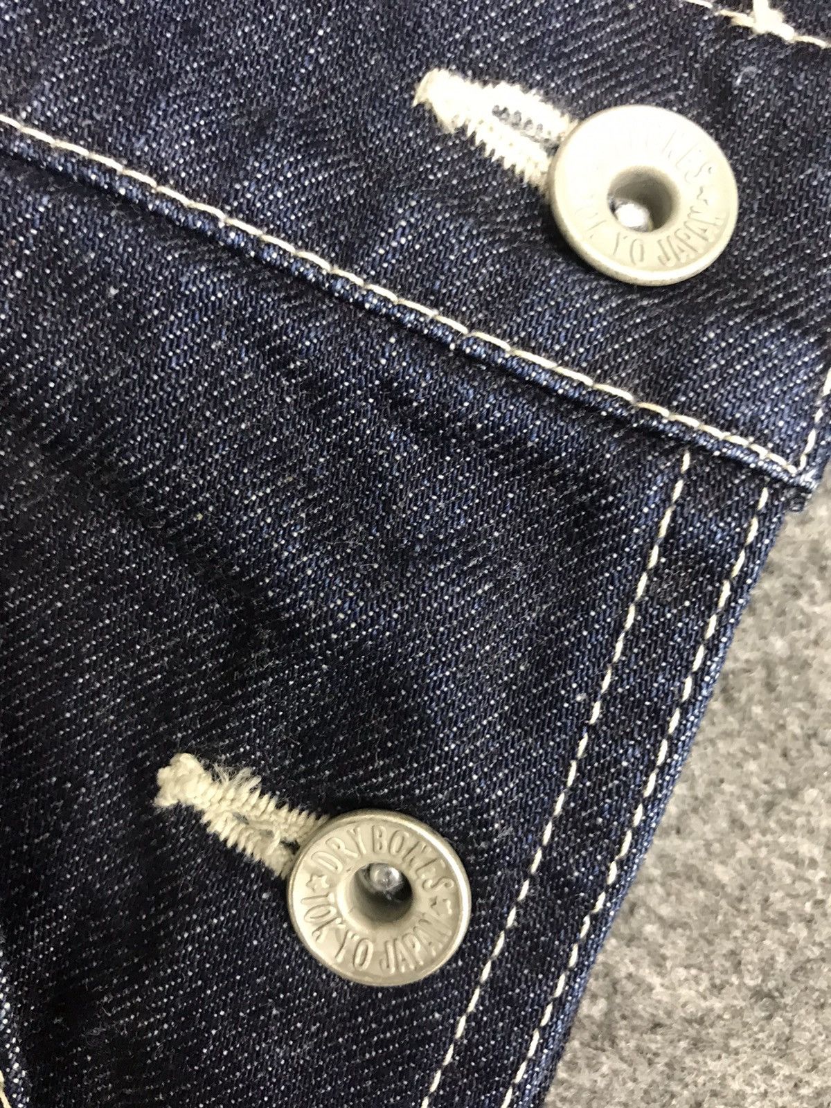 Dry Bones DRY BONES Japan Fish Tail Cinch Back Biker Denim Overall Size US 32 / EU 48 - 4 Thumbnail