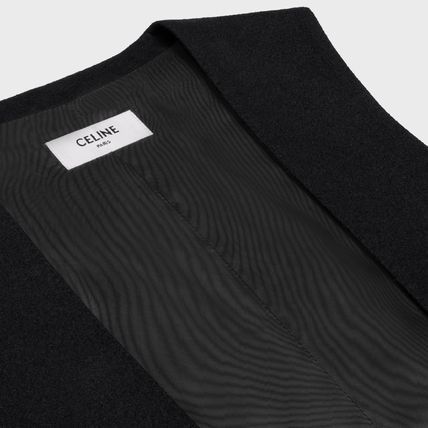 Celine o1w1db10125 2I082311T Cashmere Flannel Vest in Black Size XS / US 0-2 / IT 36-38 - 3 Thumbnail