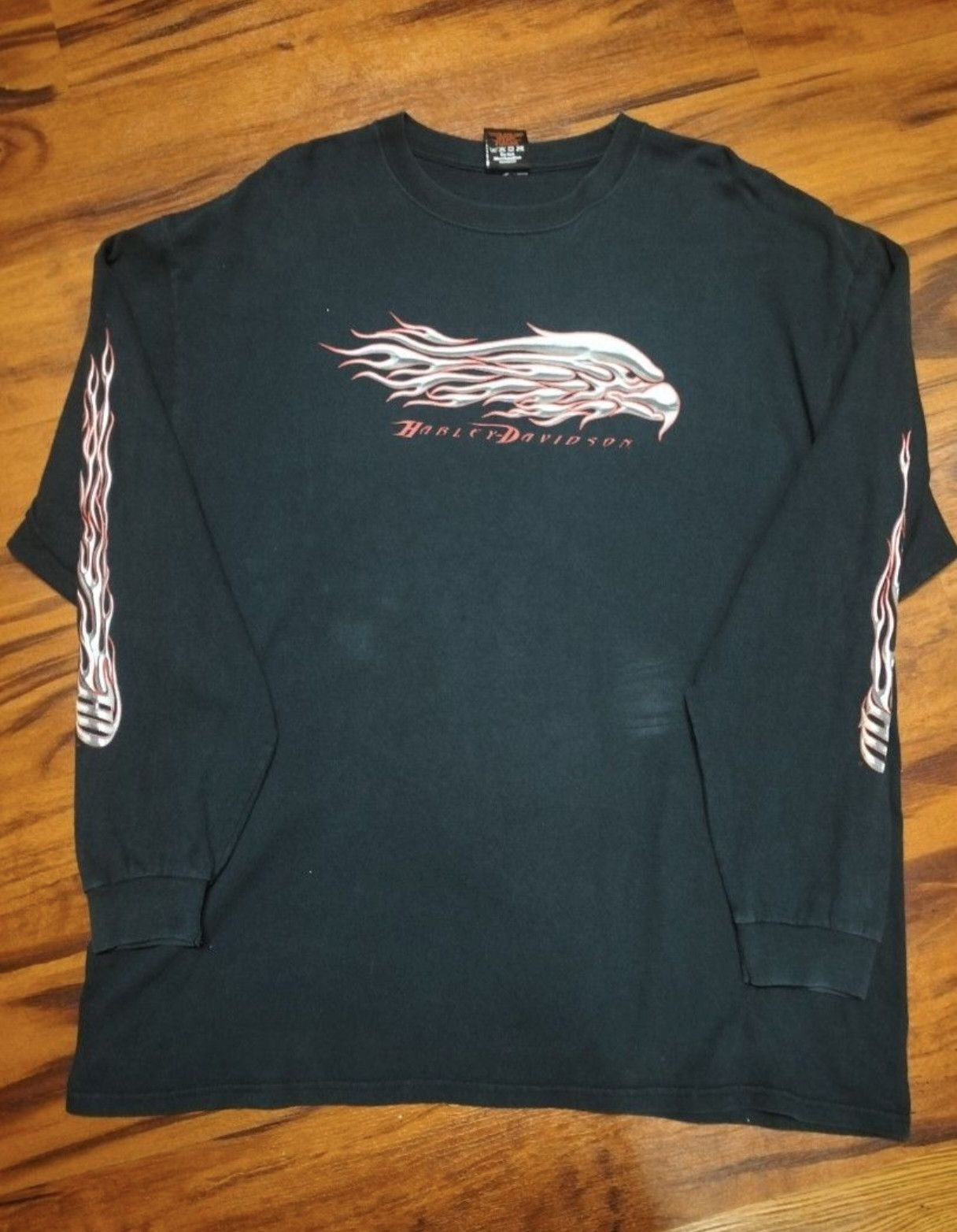 Harley Davidson back bay the legend rools on long sleeve vintage crewneck Size US XXL / EU 58 / 5 - 1 Thumbnail