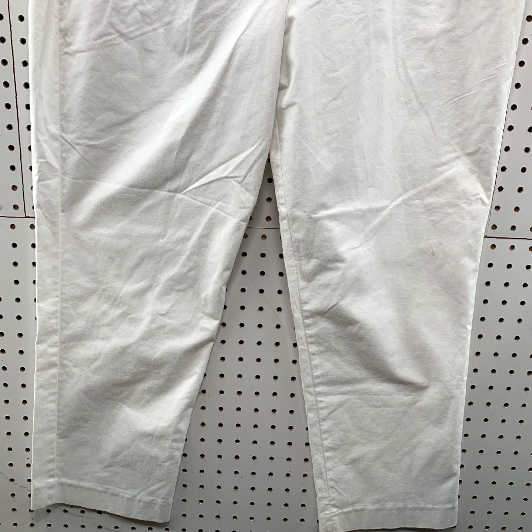 Express NEW Express Chino Pants Womens Size 16 White Ankle High Rise Straight NWT Size 38" / US 16 / IT 52 - 7 Thumbnail