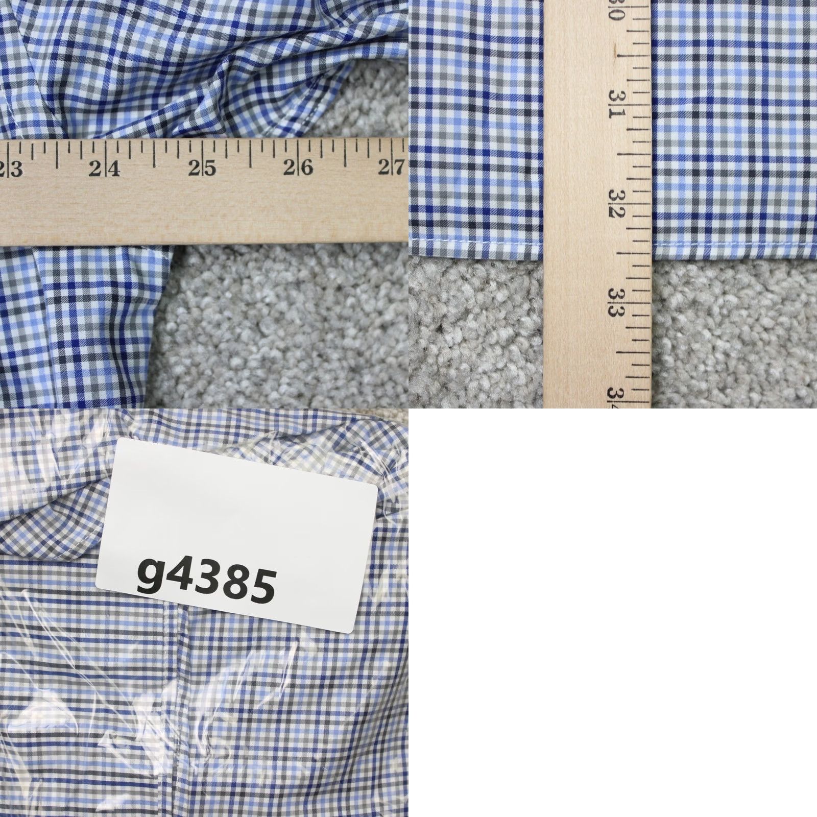 Vintage St. Croix Shirt Mens XL Blue/Black Check Long Sleeve Button Up 100% Cotton Size US XL / EU 56 / 4 - 8 Thumbnail