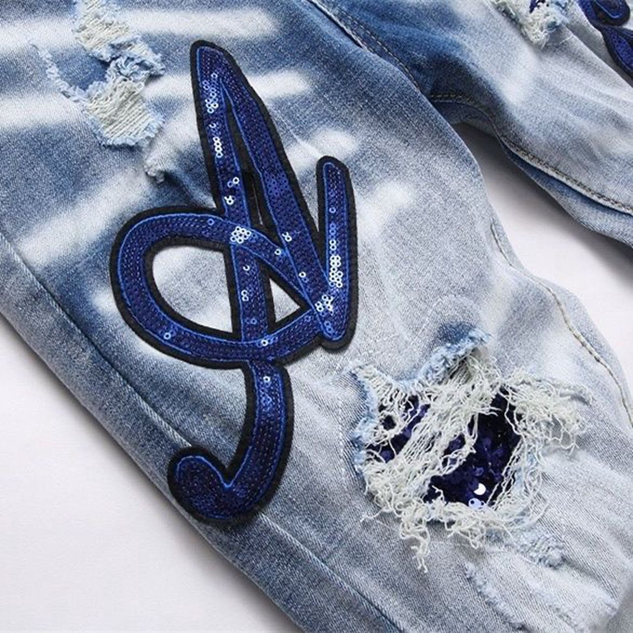 Other micro trumpet starry jeans light luxury jeans Size US 34 / EU 50 - 7 Thumbnail