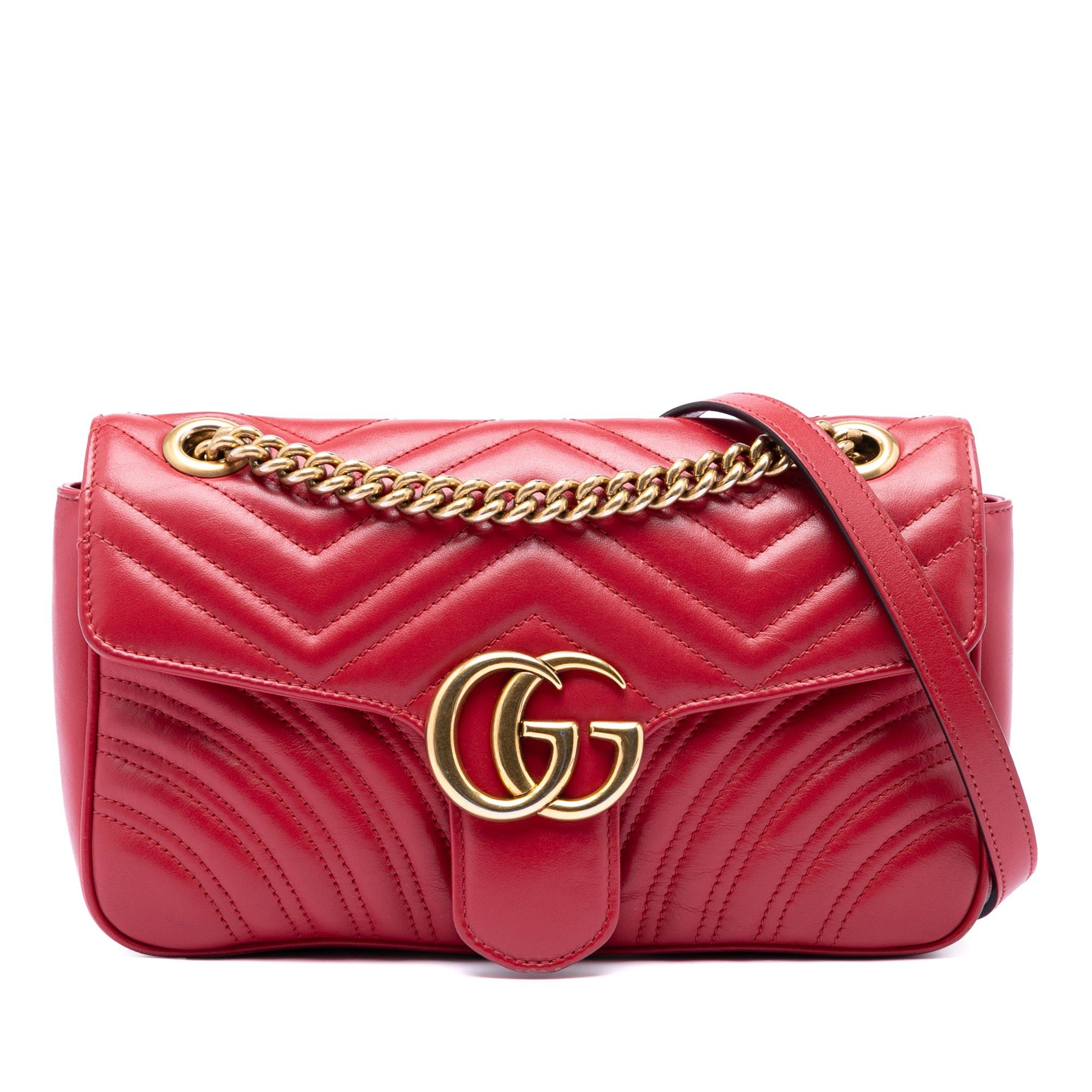 Gucci Medium GG Marmont Matelasse Leather Shoulder Bag Size ONE SIZE - 1 Thumbnail