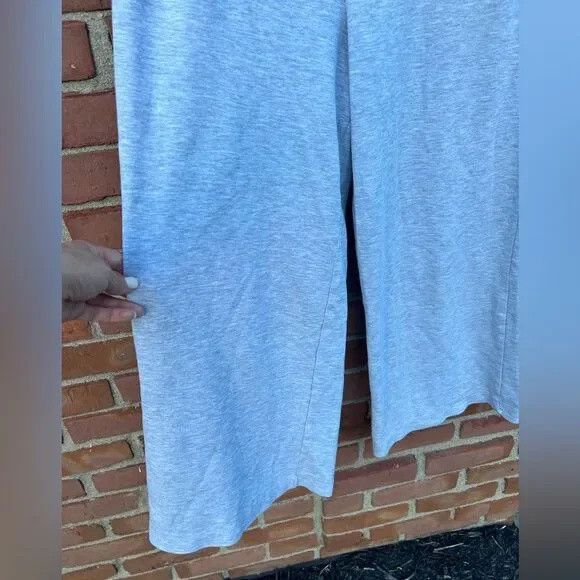 Zara Zara Heather Gray Wide Leg Ankle Sweatpants Size 36" / US 14 / IT 50 - 4 Thumbnail