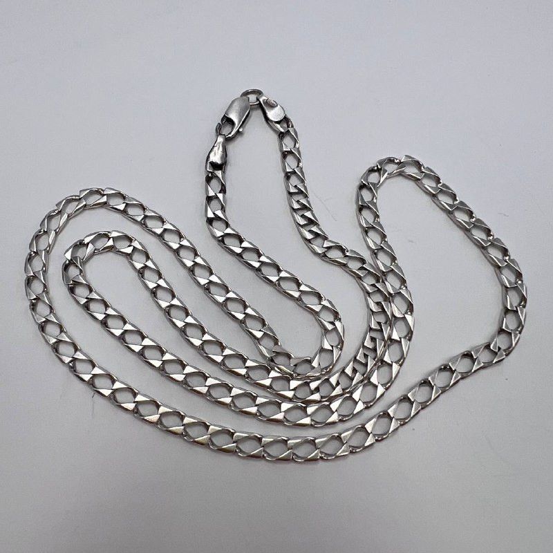 Sterling Silver Vintage Sterling Silver 925 Curb Chain Necklace 50cm 8.9g Size ONE SIZE - 2 Thumbnail