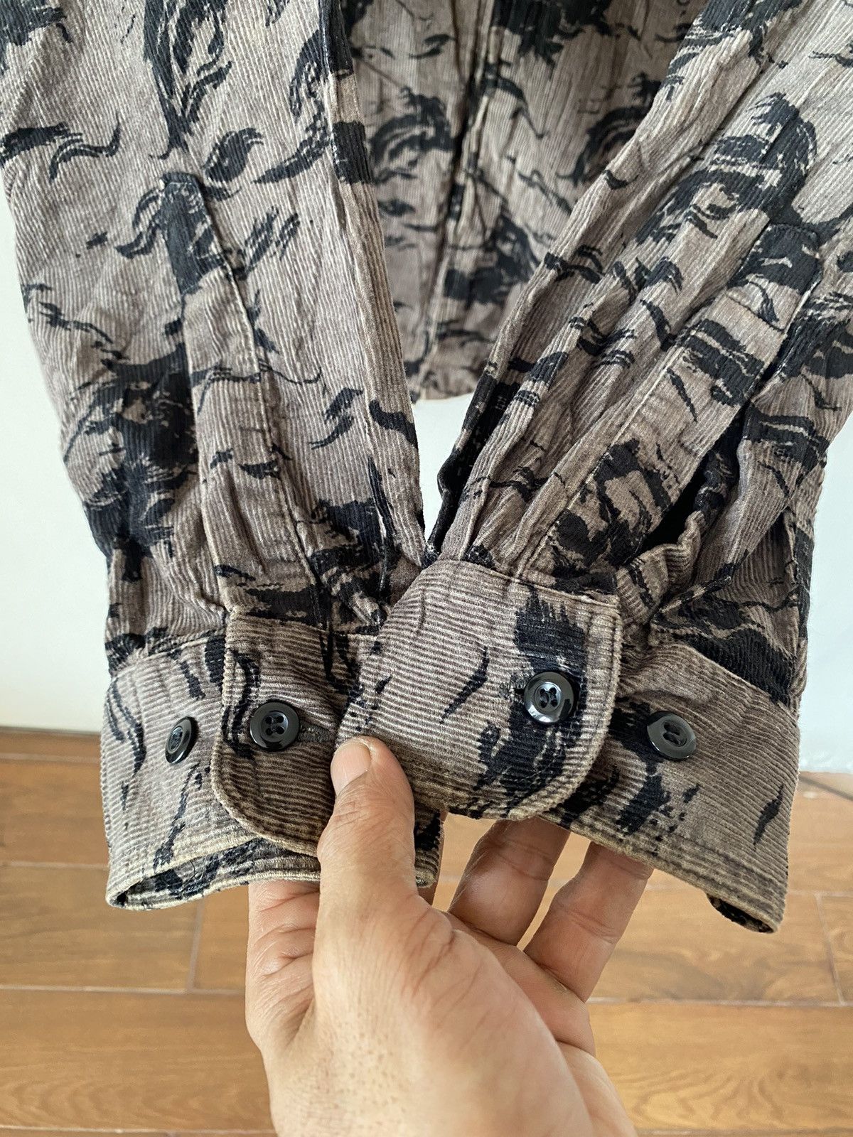If Six Was Nine Y2k IMPALA CORDUROY ZIPPER LONG SHIRT Size US L / EU 52-54 / 3 - 6 Thumbnail