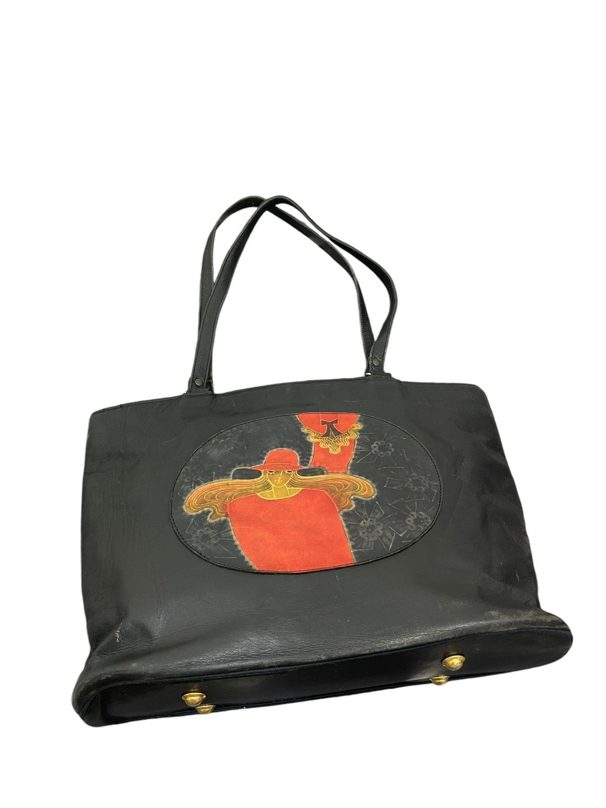 Genuine Leather Full Leather Vtg Unknown Japan Tote Shoulder Bag 1🟩0 Size ONE SIZE - 14 Thumbnail