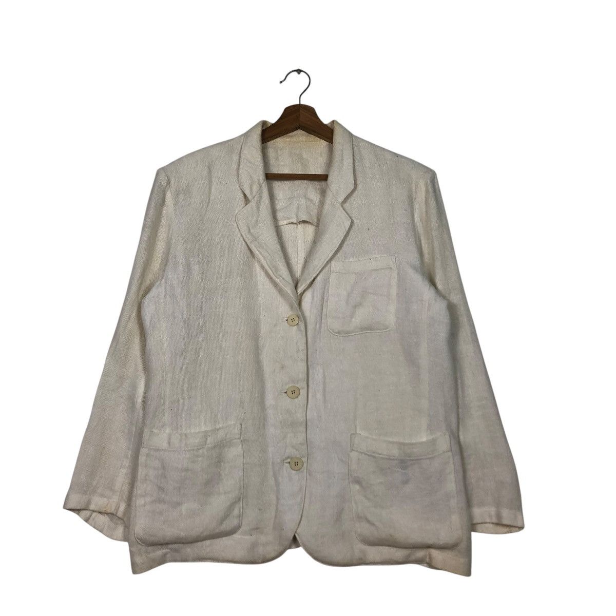 Yohji Yamamoto 🔥VINTAGE Y’S YOHJI YAMAMOTO SACKCLOTH DOUBLE BREAST Size US M / EU 48-50 / 2 - 4 Thumbnail