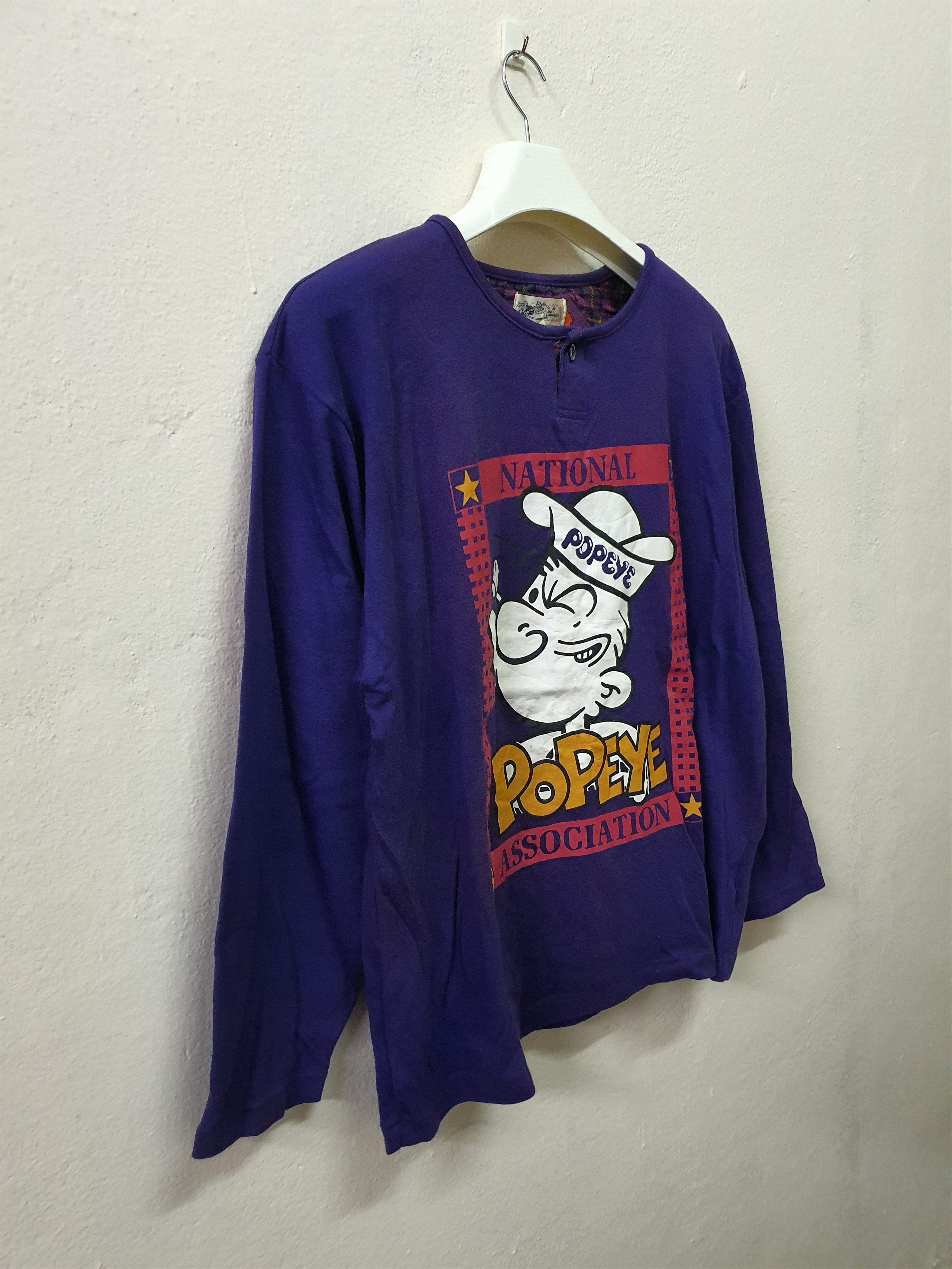 Anime vintage 90s Popeye long-sleeve shirt Size US L / EU 52-54 / 3 - 5 Thumbnail