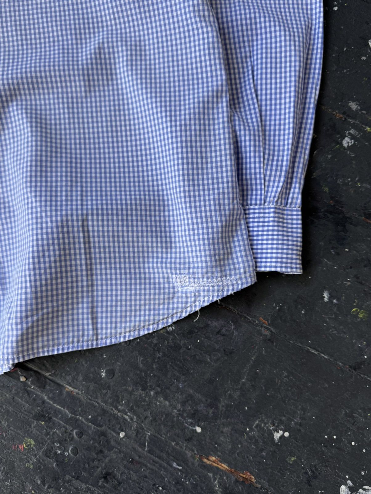 Lacoste Lacoste Regular Fit Gingham Button Down Shirt Blue Size US M / EU 48-50 / 2 - 4 Thumbnail