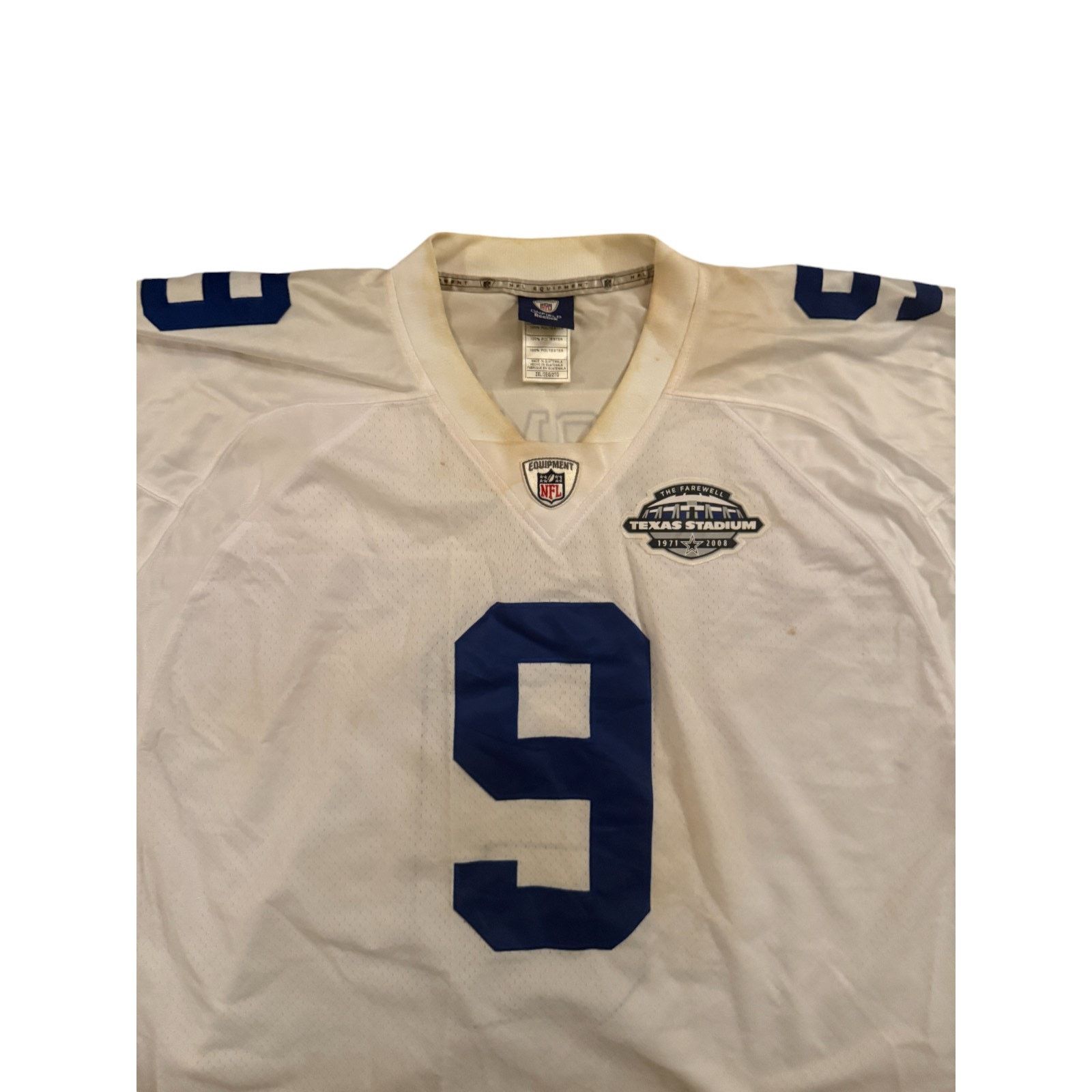 Reebok Dallas Cowboys Tony Romo #9 Jersey Men 2XL White Reebok NFL Size US XXL / EU 58 / 5 - 3 Thumbnail