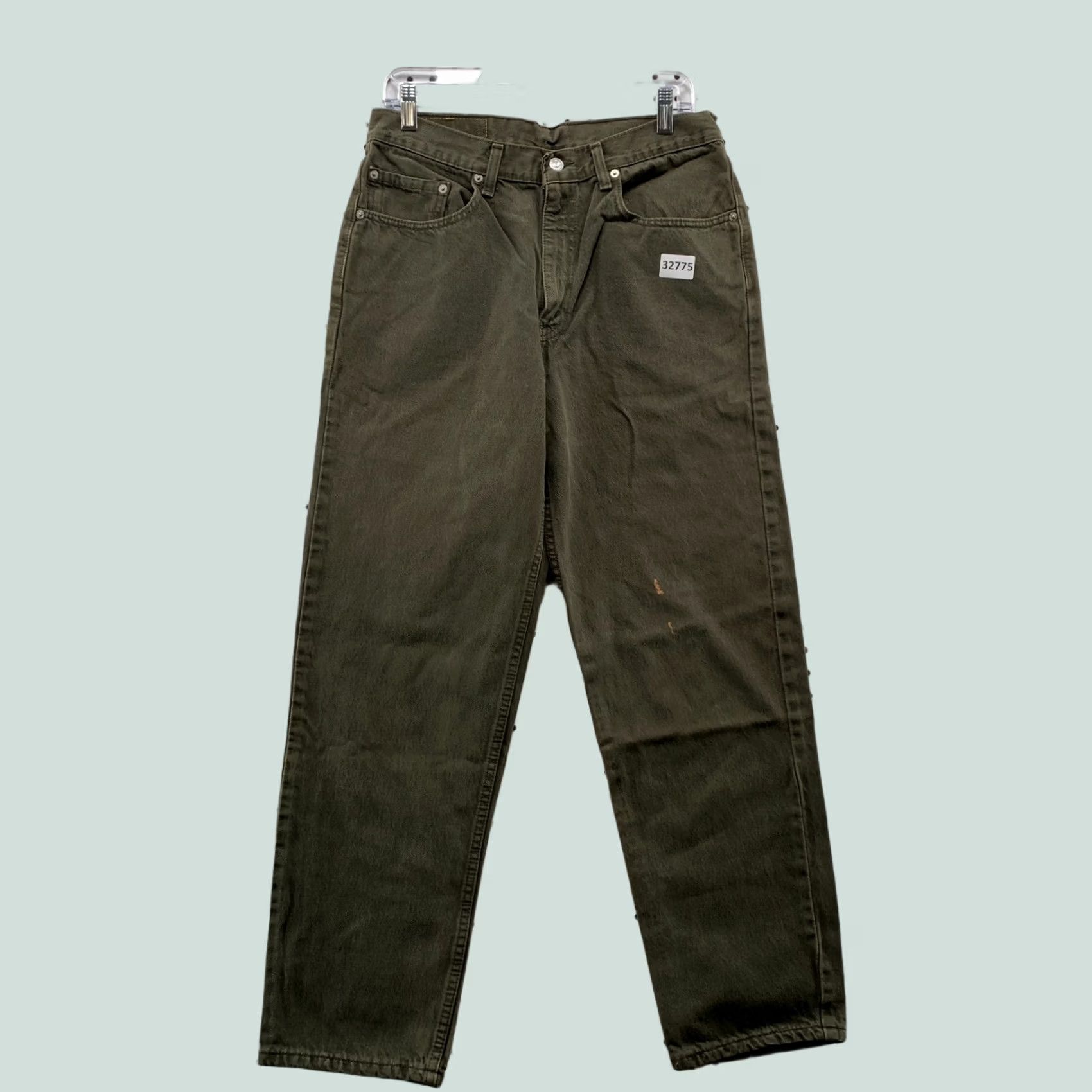 Levi's VINTAGE Levi's 550 Green Denim Jeans Mens 30 Relaxed Straight Made USA Size US 30 / EU 46 - 1 Thumbnail