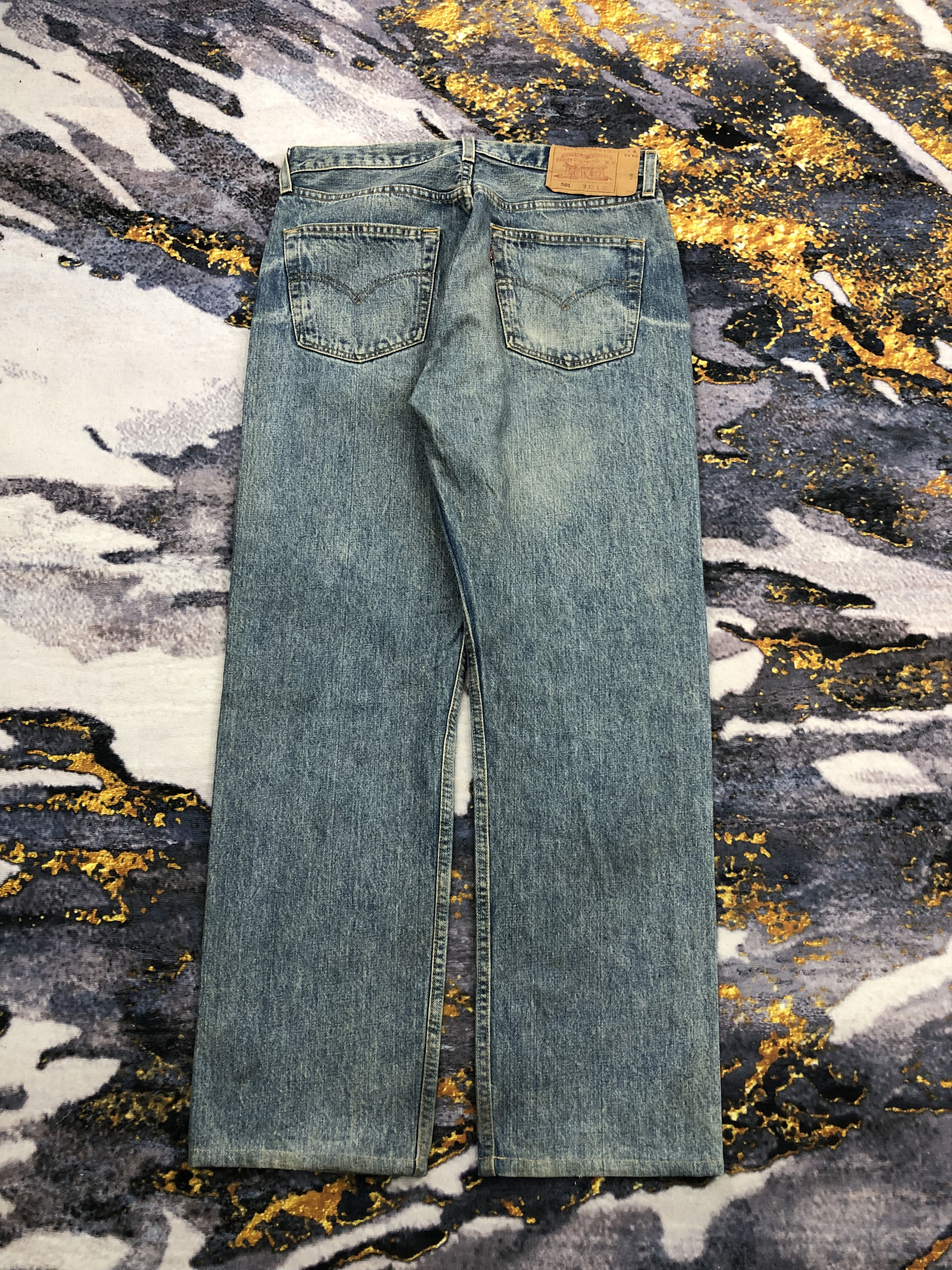 Levi's Vintage 90s Levi's 501 Button Fly Blue Faded Jeans DPP0091 Size US 32 / EU 48 - 3 Thumbnail