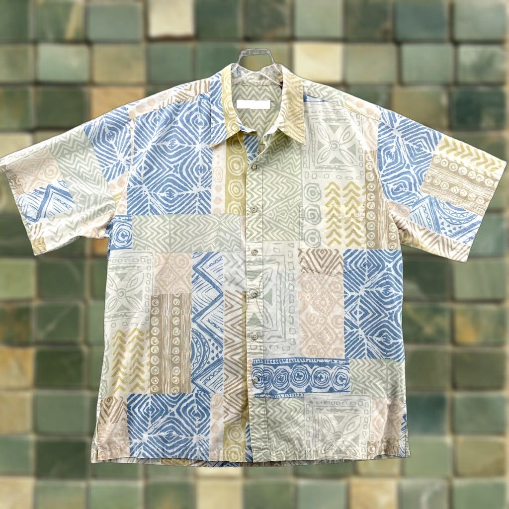 Tori Richard Tori Richard Shirt Mens Large Geometric Print Relaxed Cotton Casual 90s Hawaiian Size US L / EU 52-54 / 3 - 1 Thumbnail