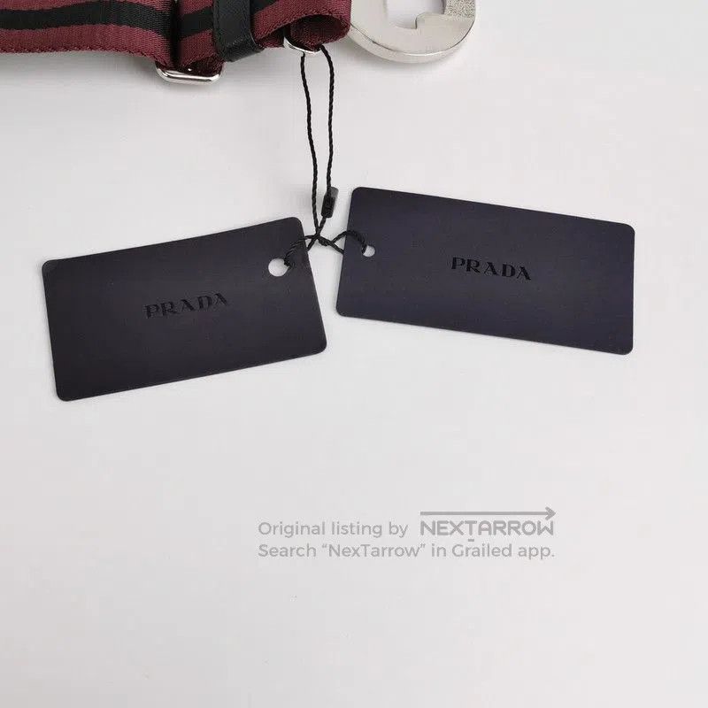 Prada Prada Color Block Striped Belt with Metal Buckle. Size ONE SIZE - 5 Thumbnail