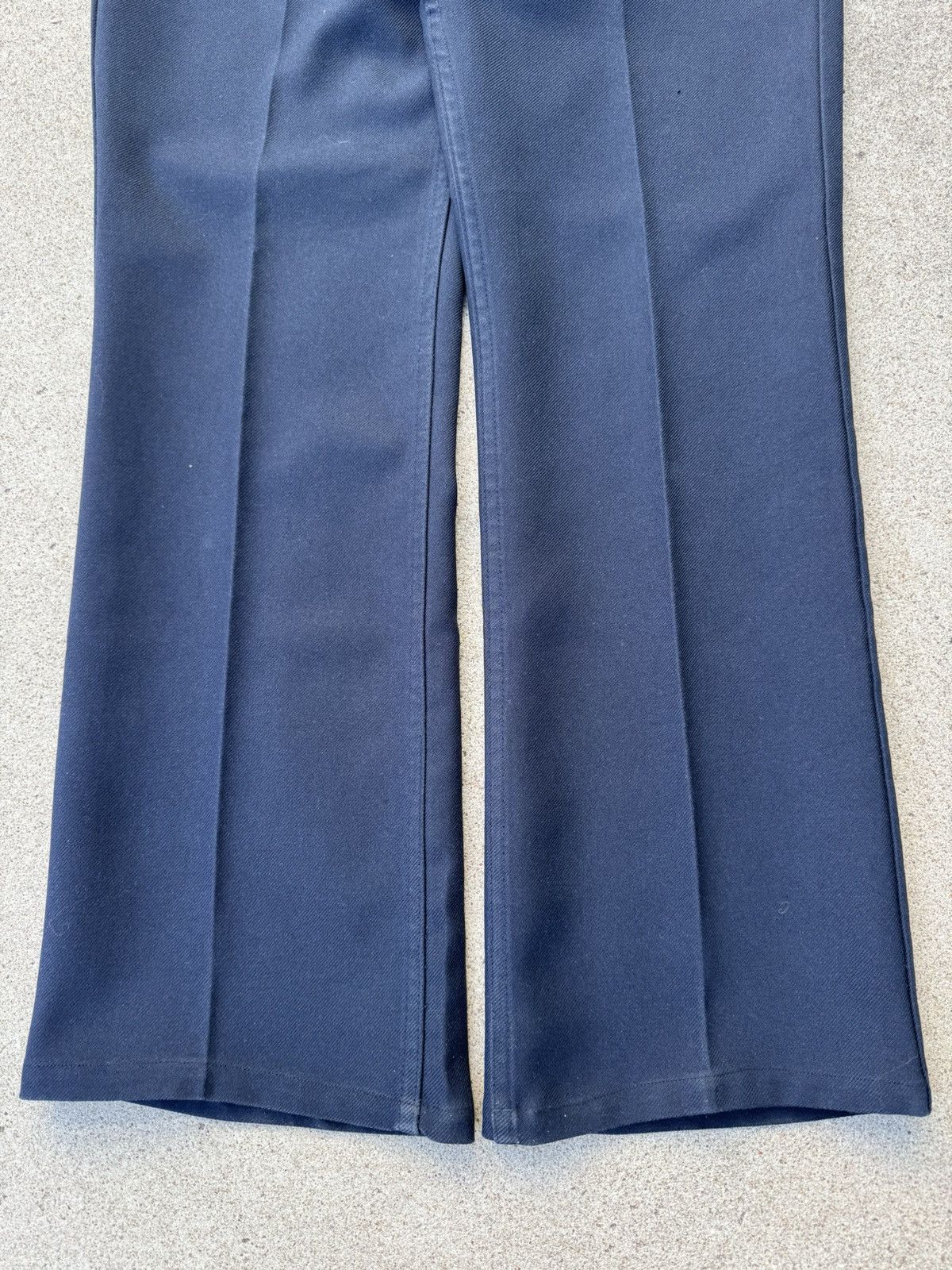 Levi's Vtg 70’s Levi’s 517 Flare Bootcut Polyester Navy Pants 35x30 Size US 35 - 4 Thumbnail