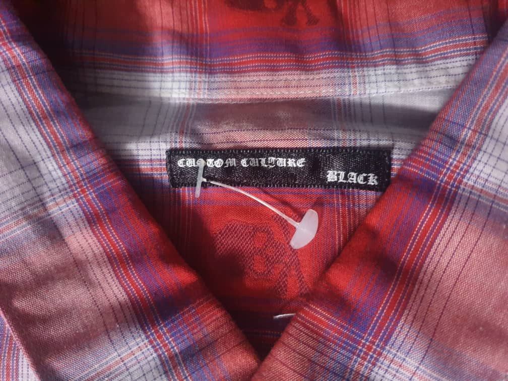 Japanese Brand 💥Custom Culture Skull Checkered Shirt Size US M / EU 48-50 / 2 - 2 Thumbnail