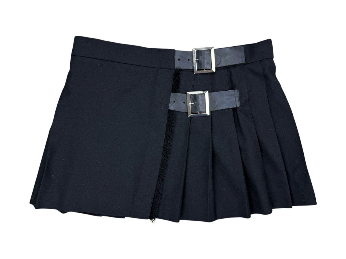 Beams Japan Beams Boy Leather Belt Pleated Mini Skirt Size 31" - 1 Thumbnail