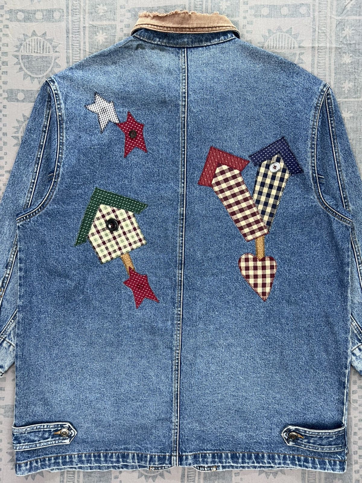 Vintage Haik’s Dirty Distressed Denim Chore Jacket Size XL / US 12-14 / IT 48-50 - 4 Thumbnail