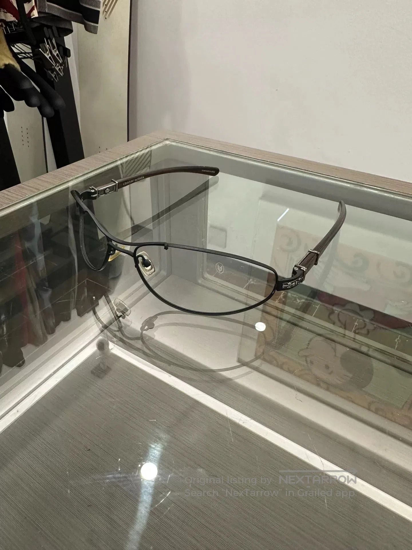 Chrome Hearts Chrome Hearts Side Silver Cross Wood Glasses. Size ONE SIZE - 1 Thumbnail