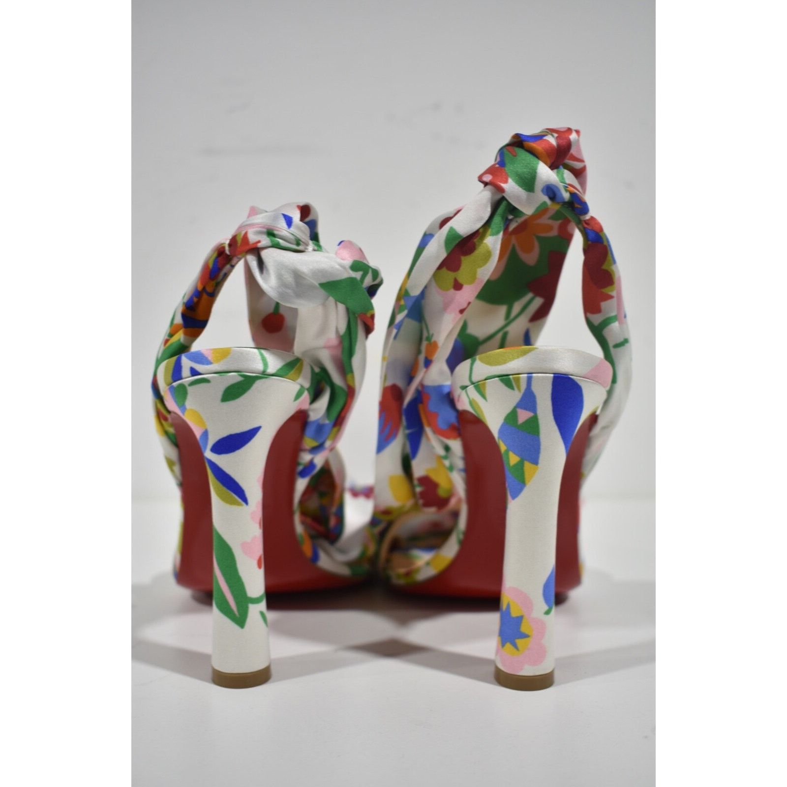 Christian Louboutin Crosse Du Desert 100 Bloomy Lace Up Tie Sandal Heel Pump 38 Size US 8 / IT 38 - 11 Thumbnail