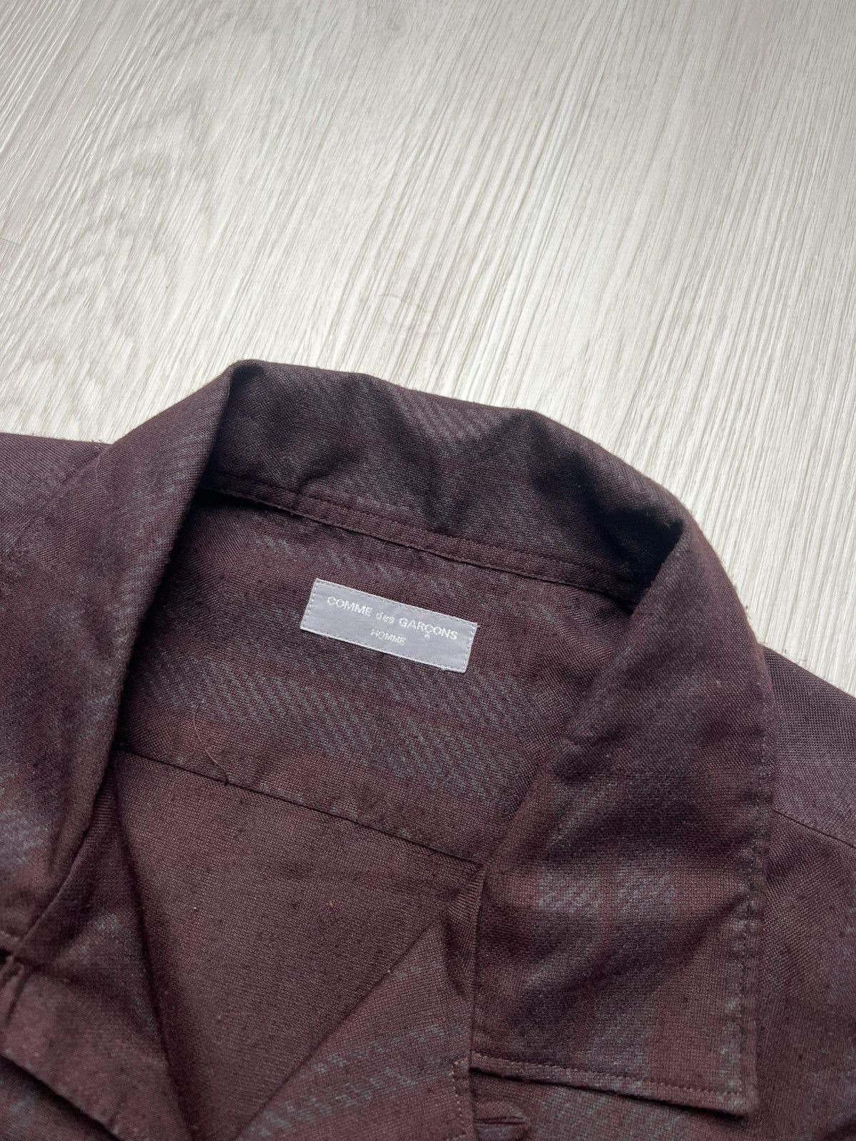 Comme des Garcons Homme Ss2001 Comme des Garcons Homme Striped Open Collar Shirt Size US L / EU 52-54 / 3 - 5 Thumbnail