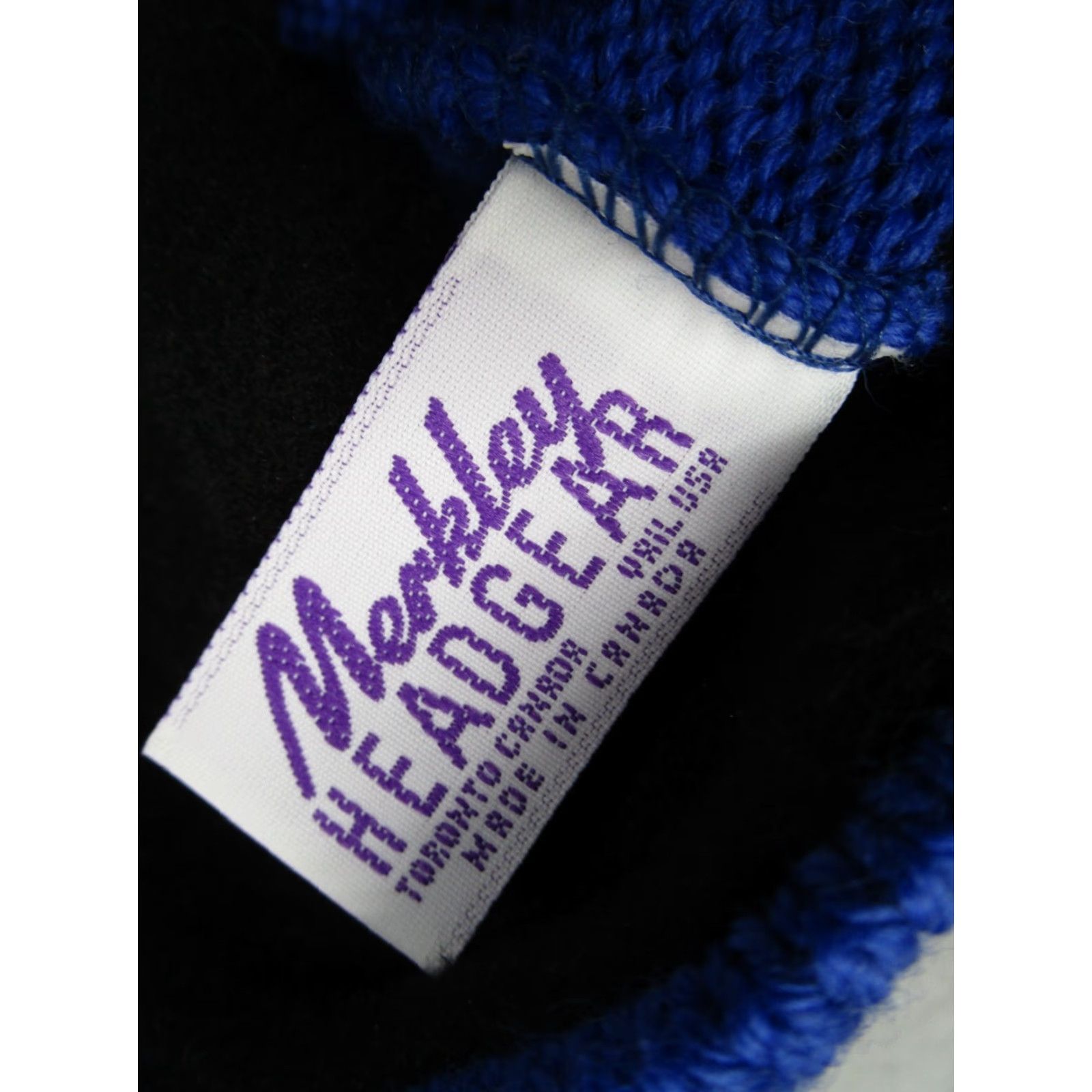 Vintage VINTAGE Merkley Headgear Hat Mens One Size Blue Wool Knit Ski Made in Canada Size ONE SIZE - 4 Thumbnail