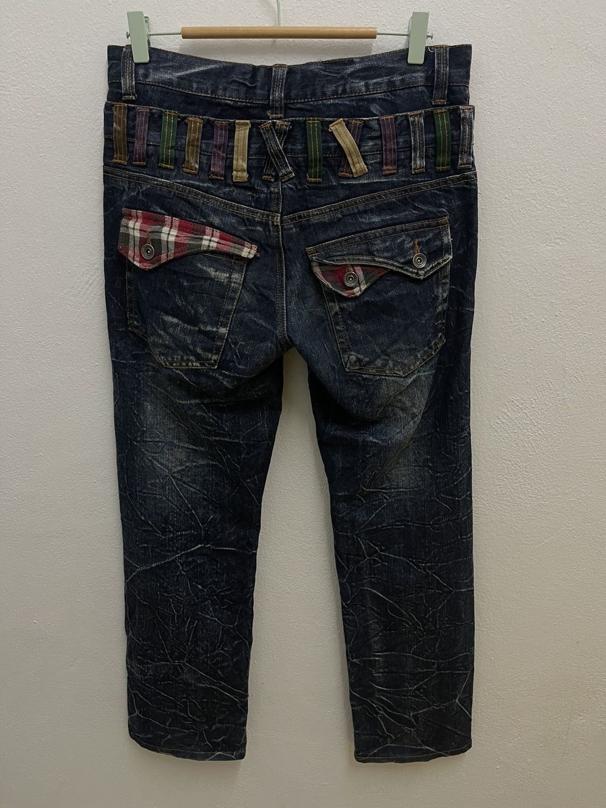 Japanese Brand × Vintage Nylaus Clawmark Double Waist Jeans Ppfm Undercover Style Size US 32 / EU 48 - 12 Thumbnail