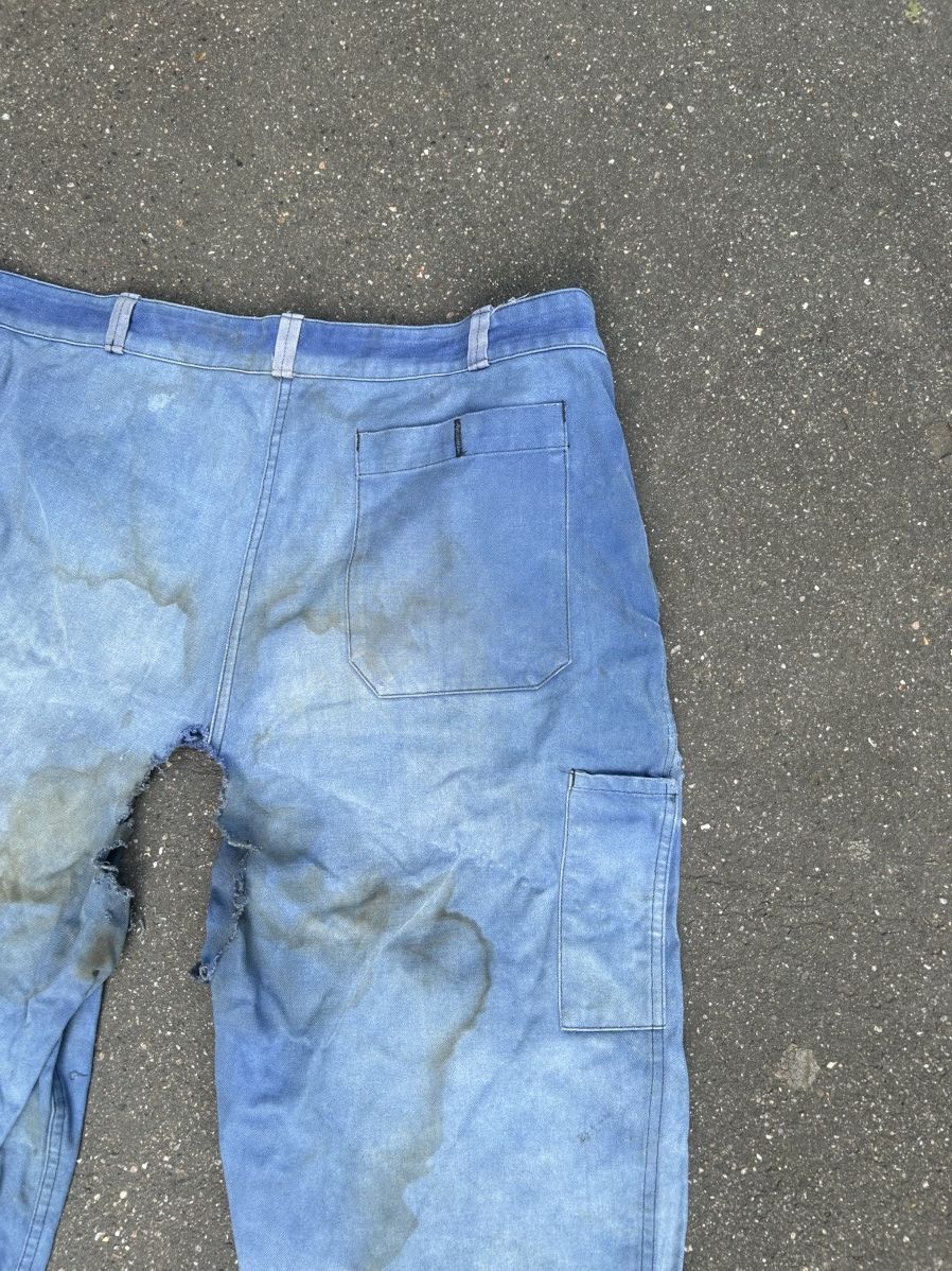 Other Old blue work trousers with holes, crotch Size US 33 - 6 Thumbnail