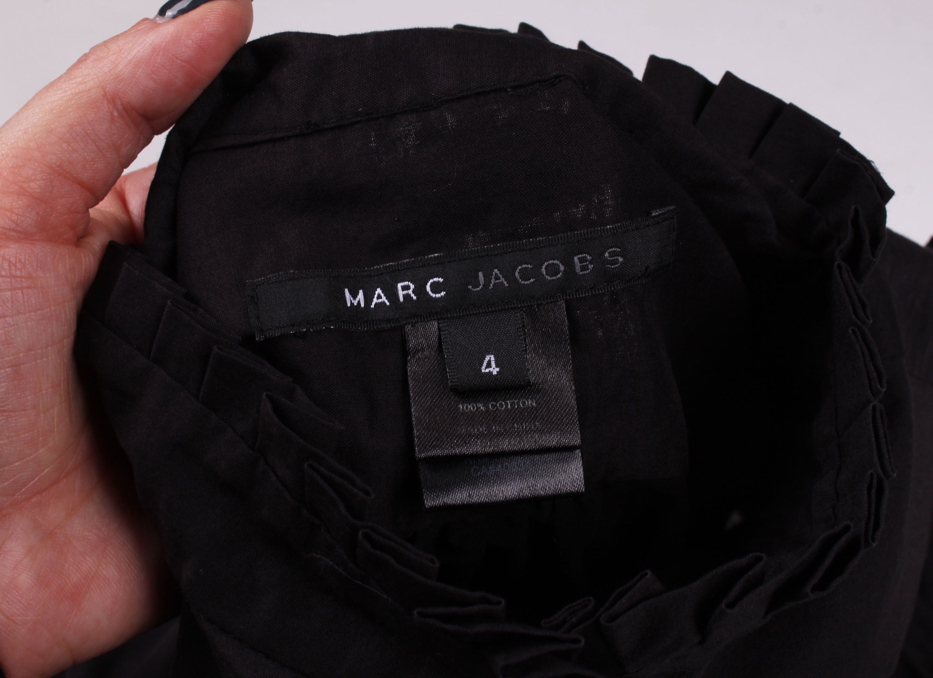 Marc Jacobs Marc Jacobs Y2K Black Grunge Whimsigoth Belted Mini Dress Size S / US 4 / IT 40 - 10 Thumbnail