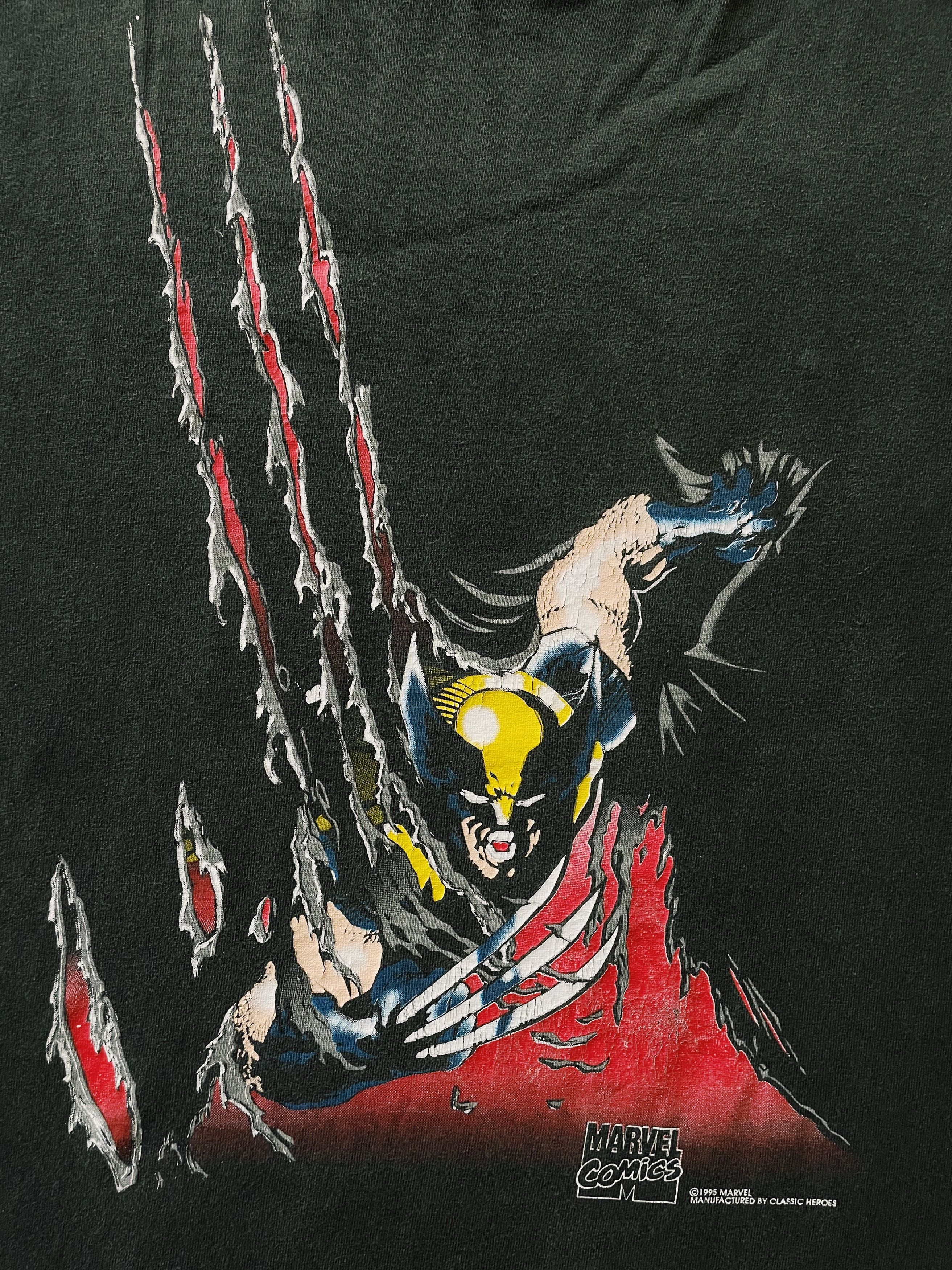 Marvel Comics × Vintage Vintage 1995 Marvel X-Men Wolverine T-shirt Black Size US L / EU 52-54 / 3 - 3 Thumbnail