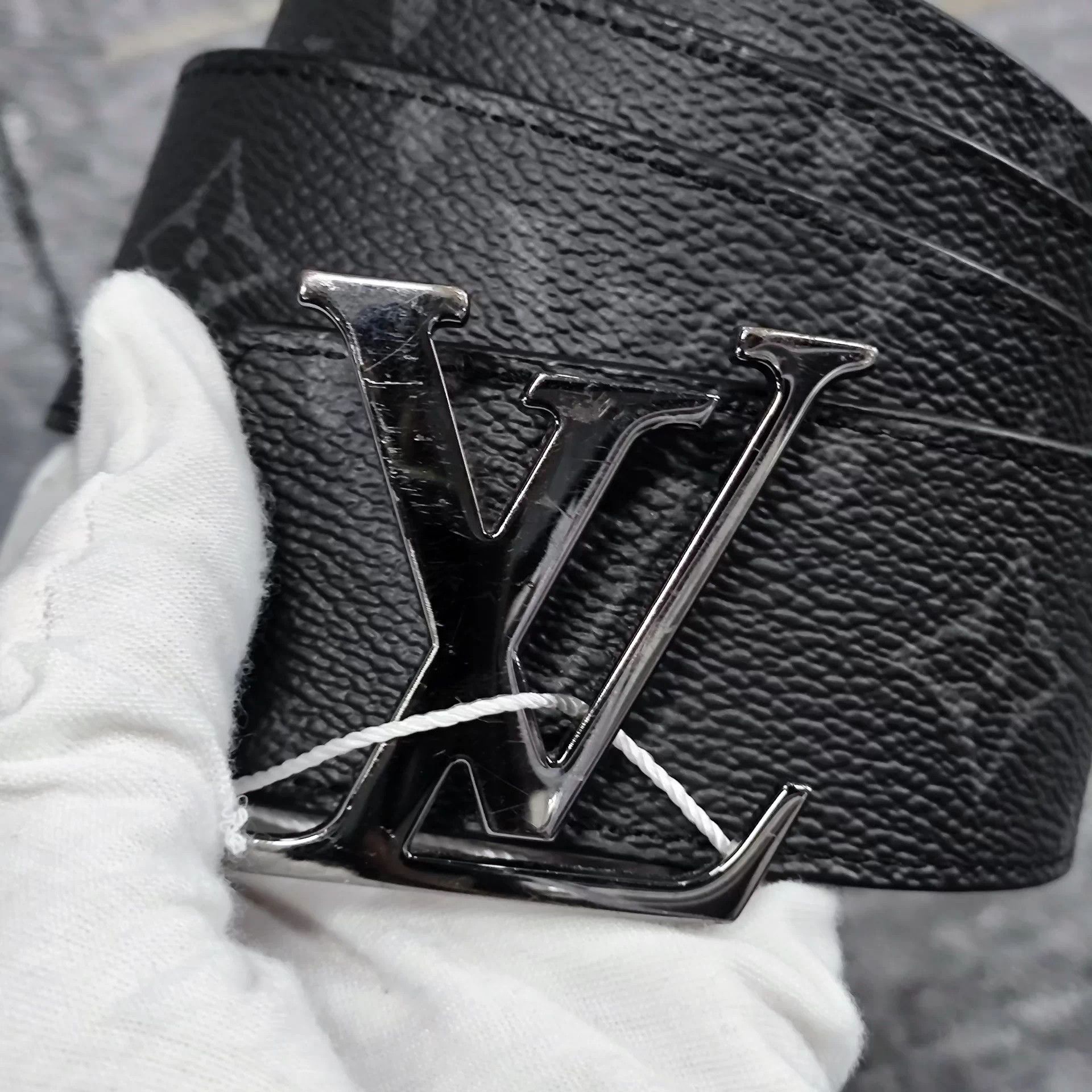 Louis Vuitton LV Monogram Belt Black Gray 90/36 Size ONE SIZE - 2 Thumbnail