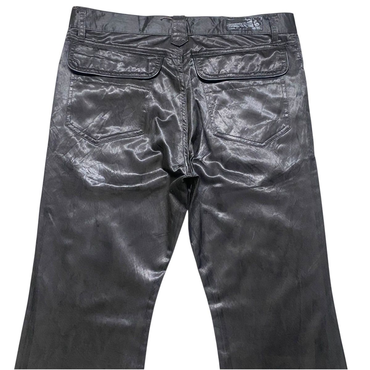 Japanese Brand M.F EDITORIAL Black Snakeskin Wide Leg Pant Size US 31 - 9 Thumbnail