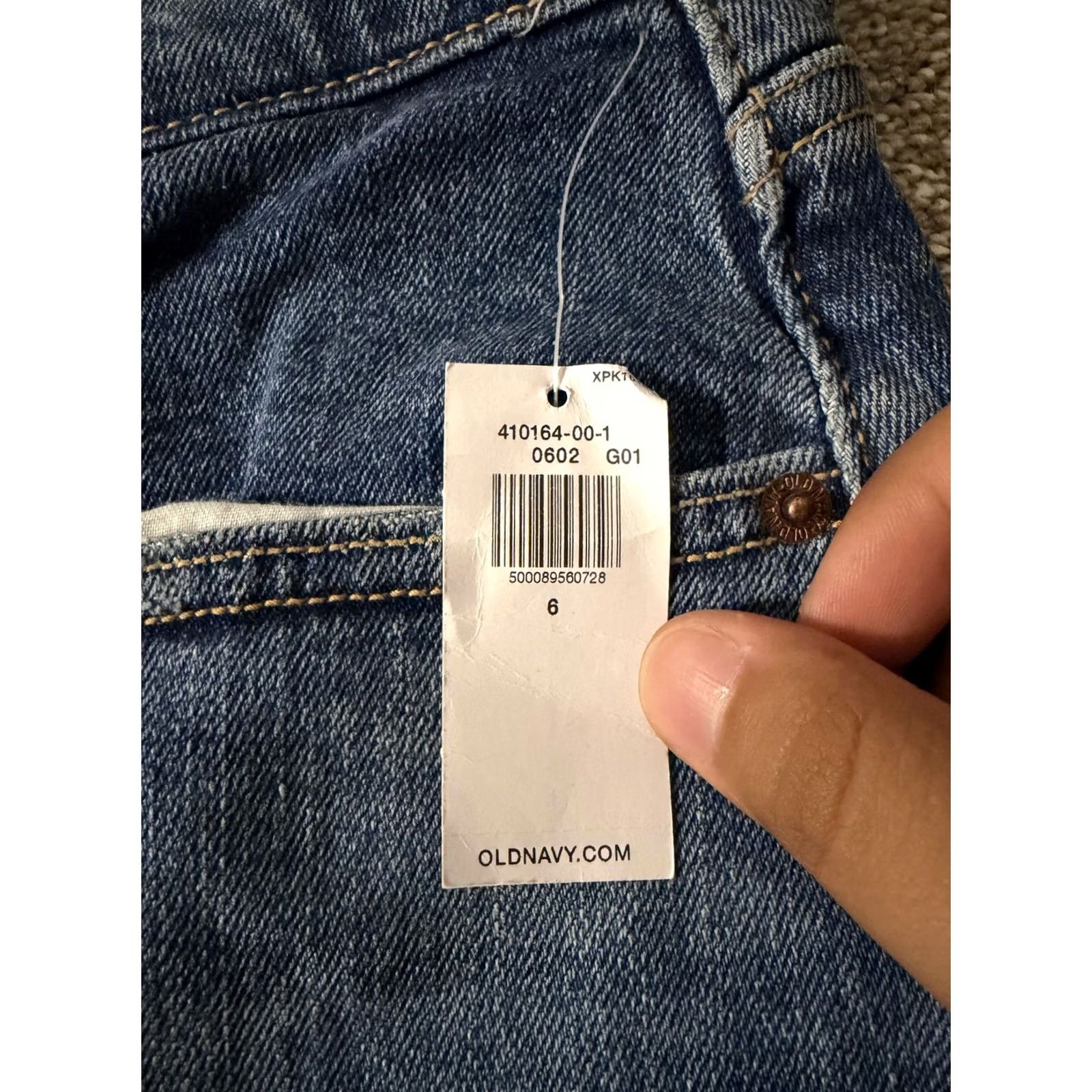 Old Navy Old Navy Womens 6 Straight Denim Jeans Sky-Hi Distressed Medium Size 28" / US 6 / IT 42 - 6 Thumbnail