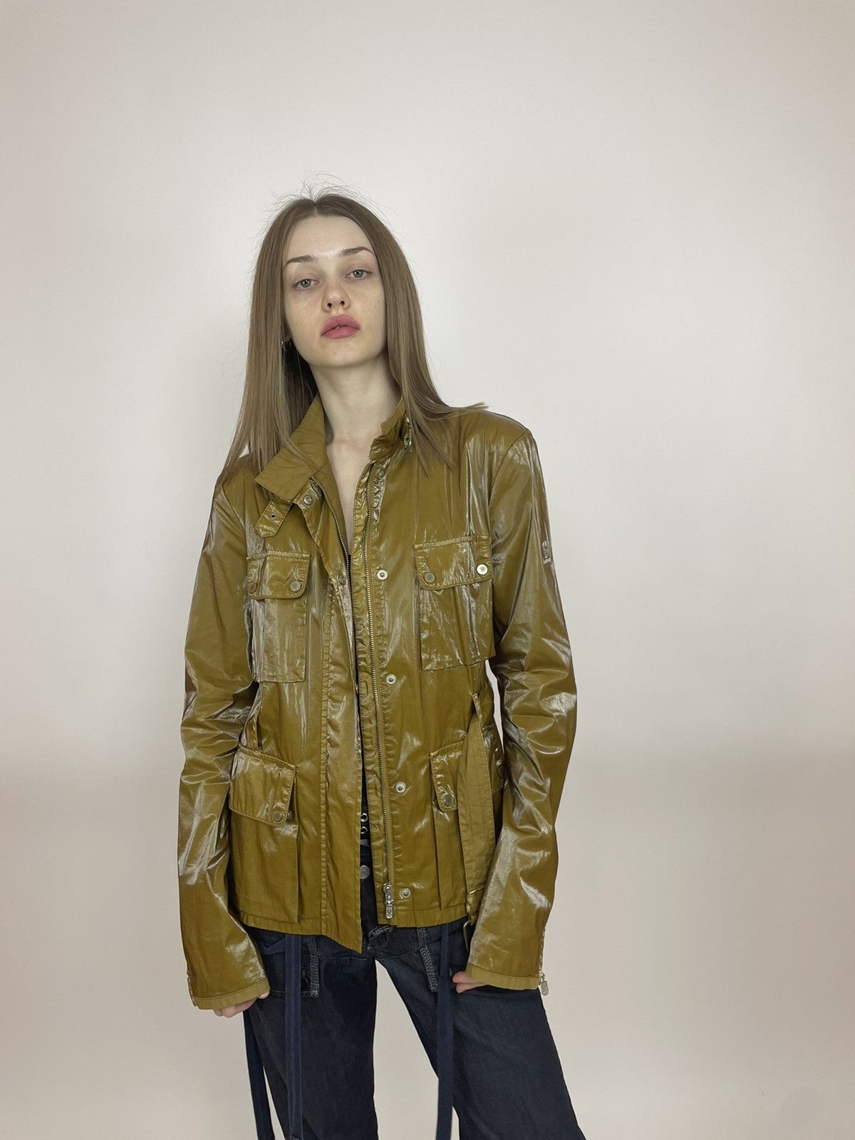 Belstaff Belstaff Gold Neon Cargo Belted jacket Womens size 46 Size L / US 10 / IT 46 - 6 Thumbnail