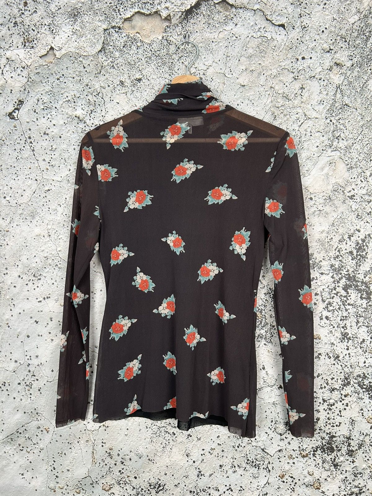 Ganni Ganni Flowers Mesch Top Avant Garde Designer Scandi Size M / US 6-8 / IT 42-44 - 4 Thumbnail