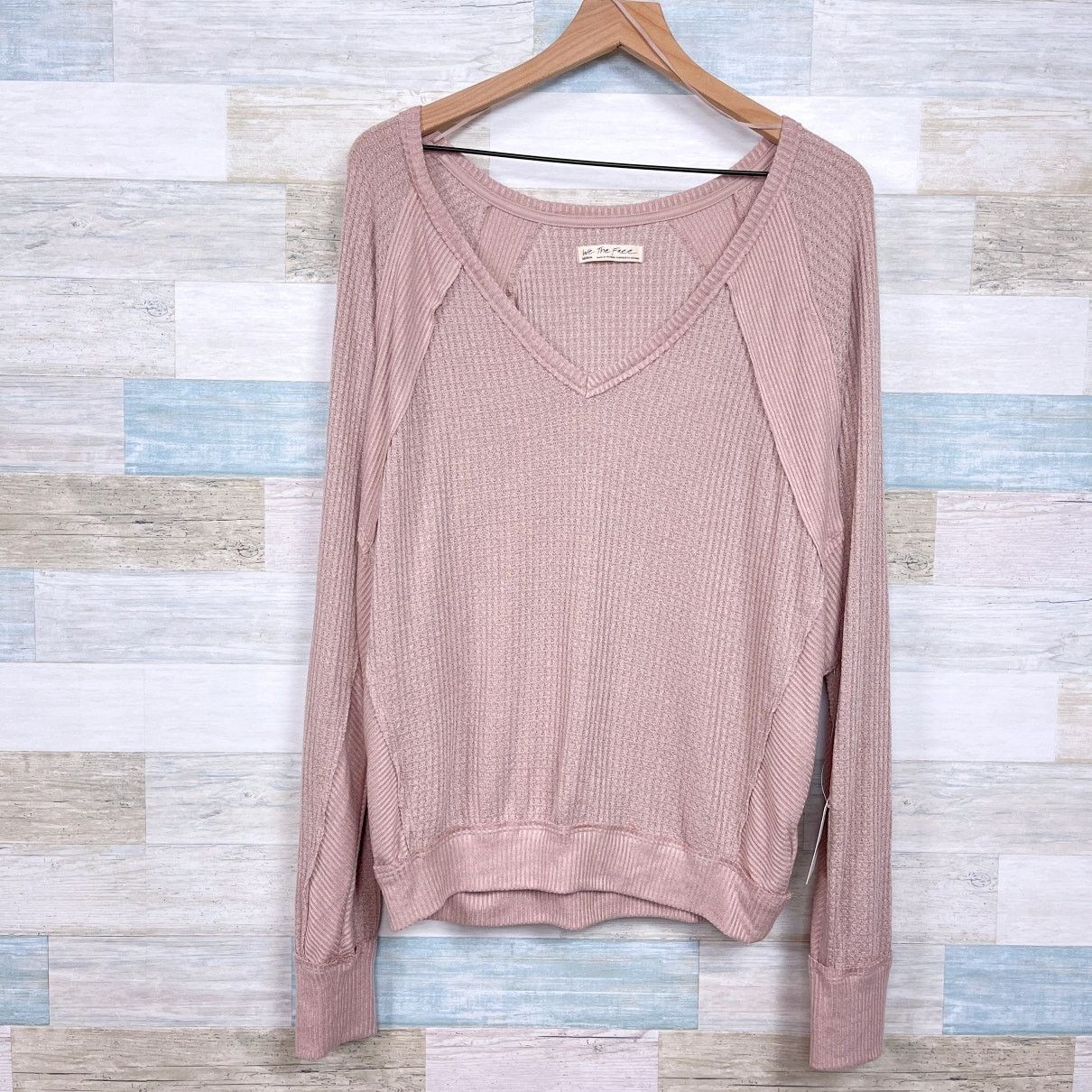 Free People We The Free People Santa Clara Thermal Top Beige Womens M Size M / US 6-8 / IT 42-44 - 1 Thumbnail
