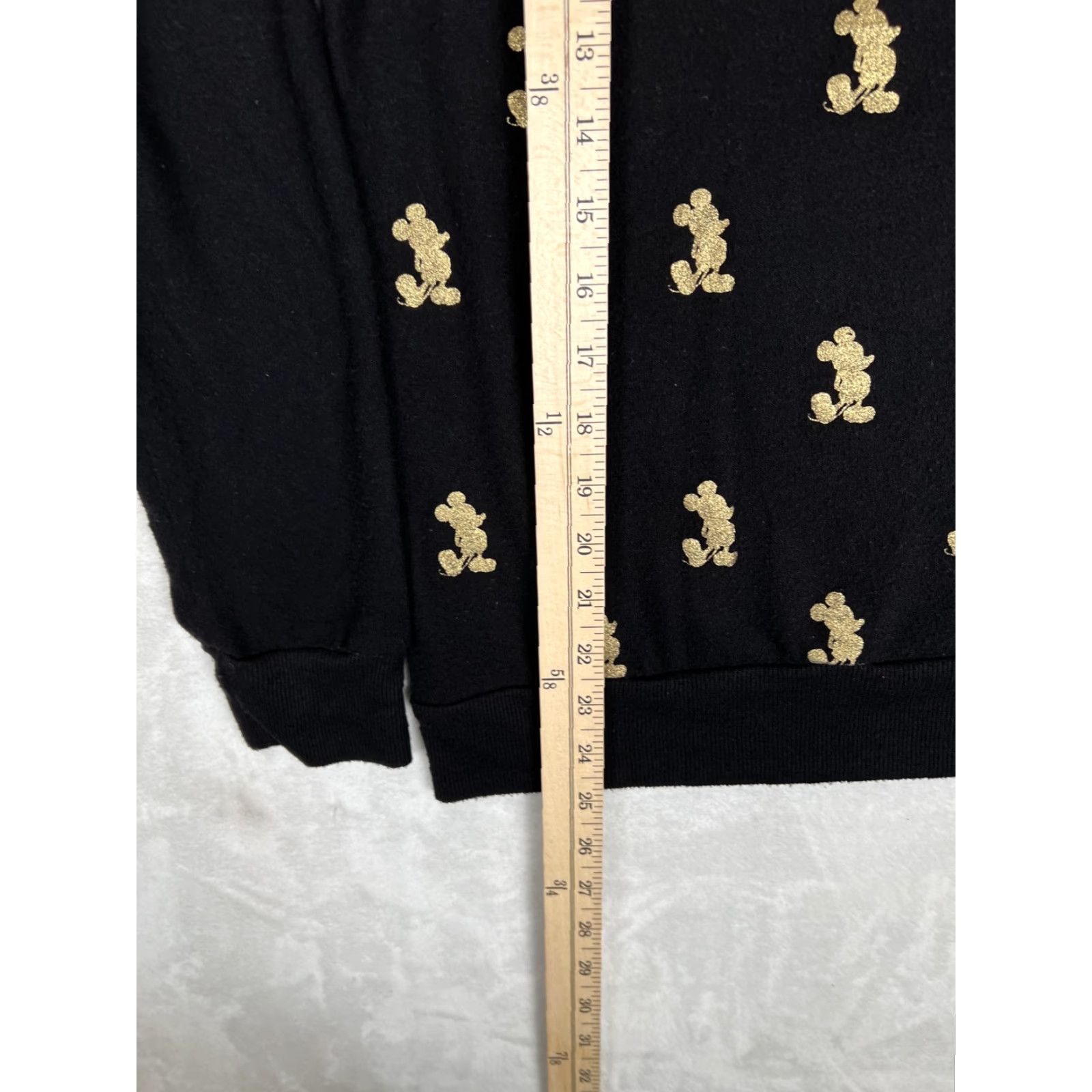 Disney Disney Sweatshirt Womens XL Black Gold Mickey Mouse All Over Print Crewneck Size XL / US 12-14 / IT 48-50 - 7 Thumbnail