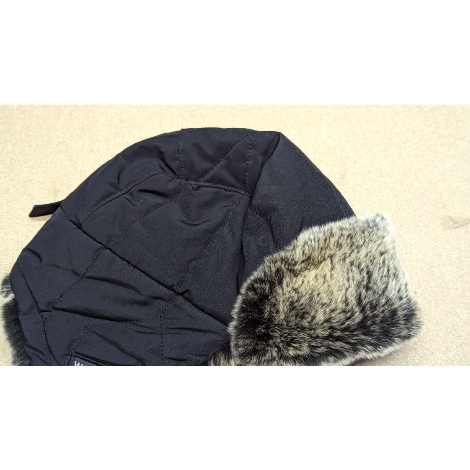 Vintage Woolrich Trapper Hat Size Small Rabbit Fur Trim Black Ushanka Ear Flap Unisex Adults Winter Fur Trim Hats Mens Womens Size ONE SIZE - 4 Thumbnail